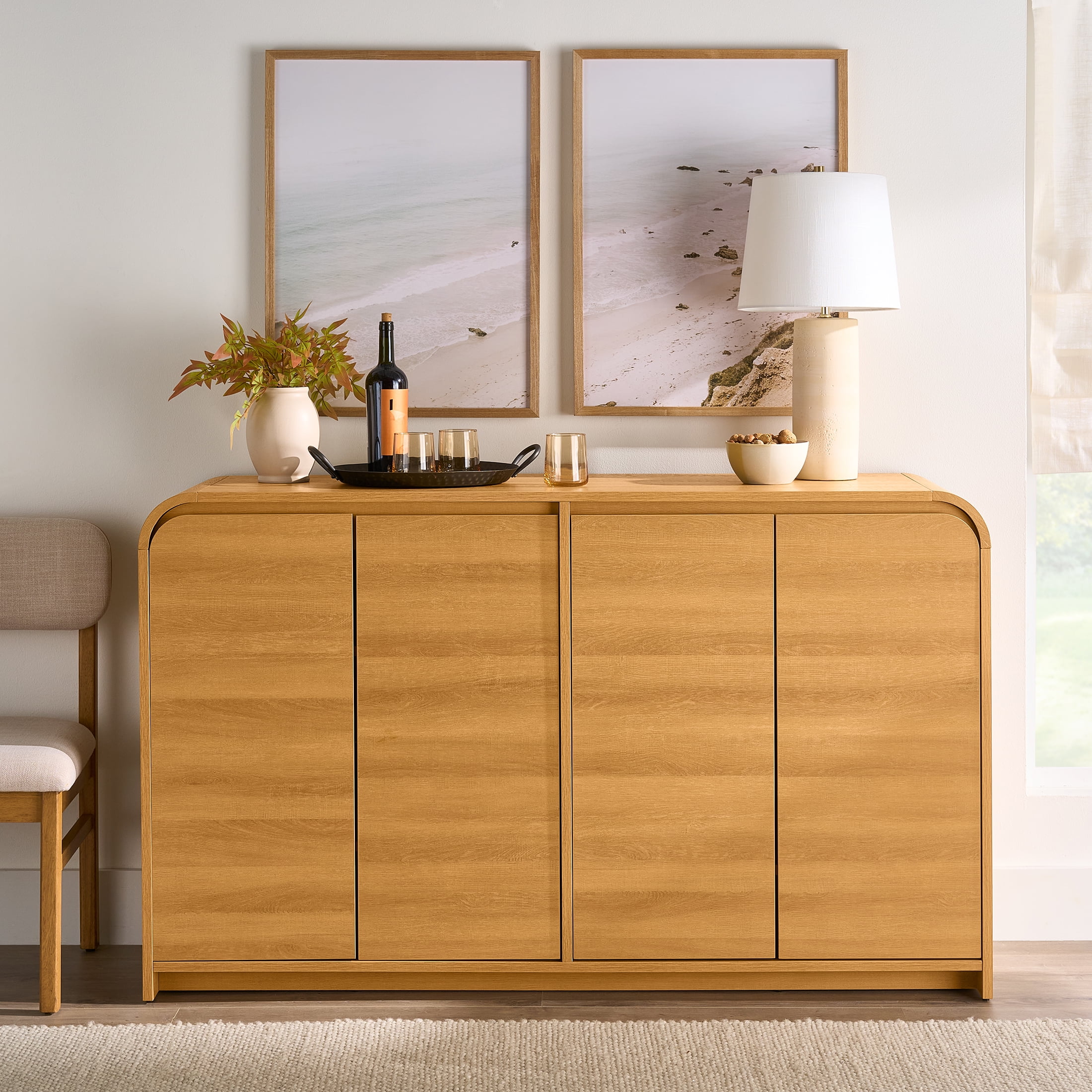 Better Homes & Gardens Juliet Sideboard, Light Honey Finish