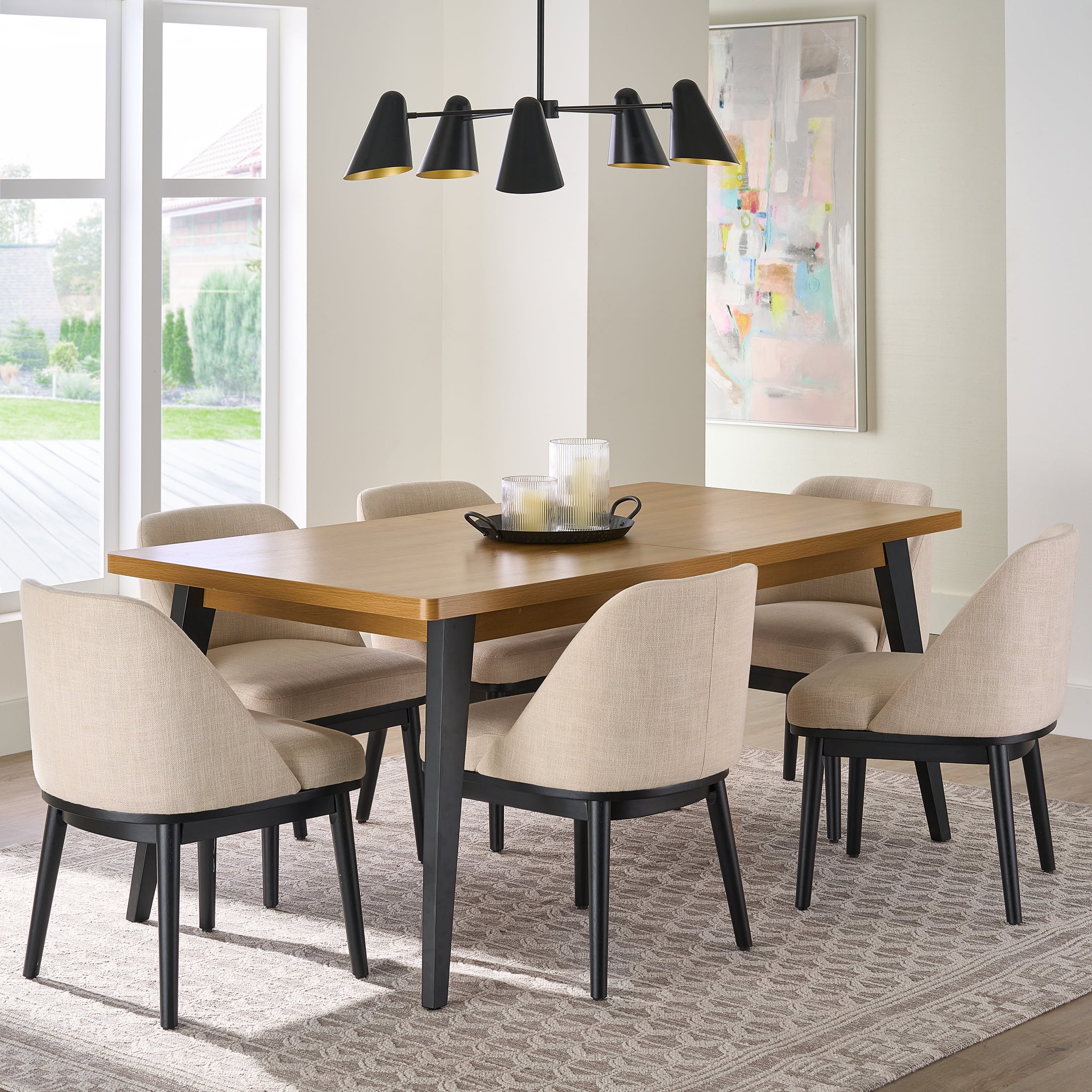Better Homes & Gardens Nola Extendable Dining Table, Light Honey Wood Finish