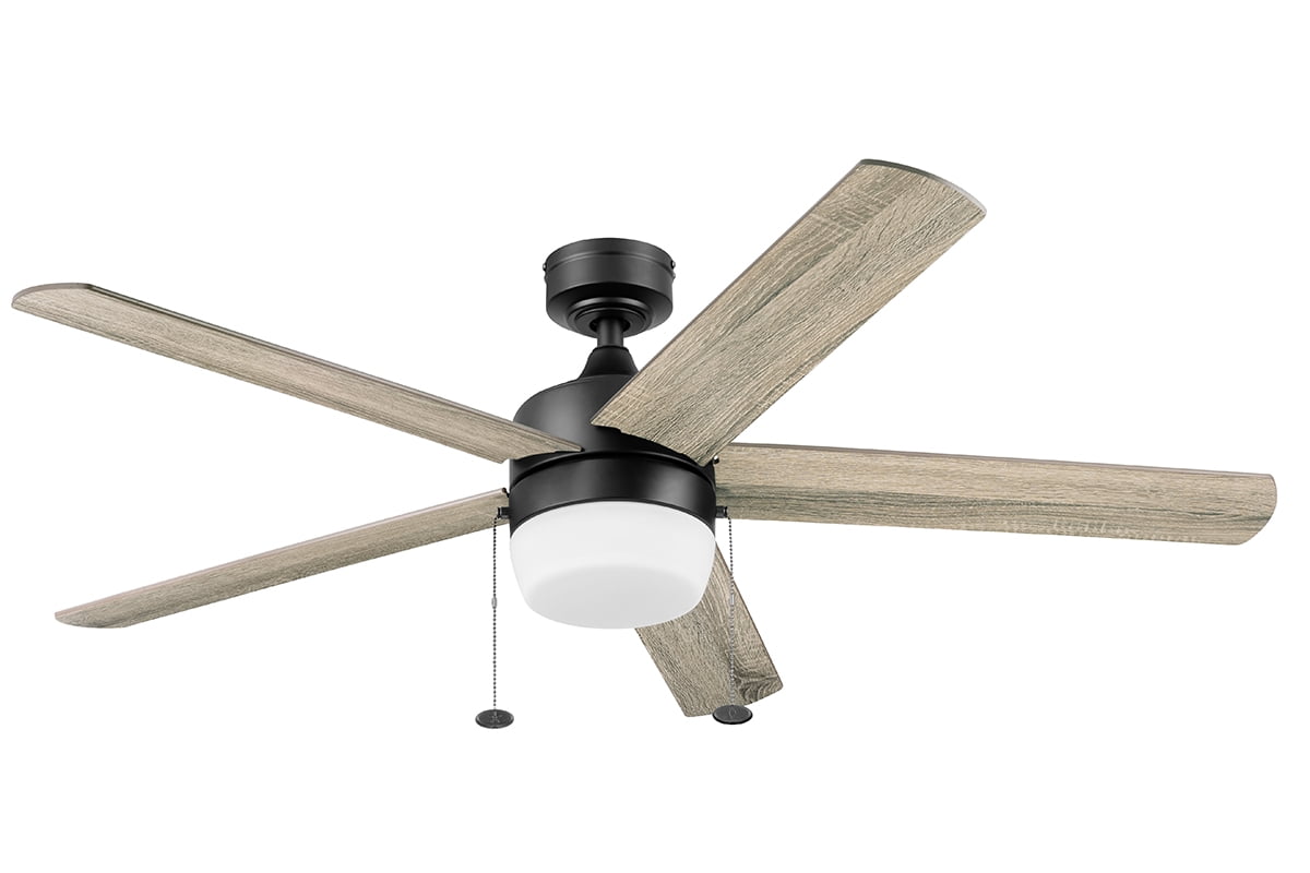Better Homes & Gardens 52" Pearce Modern Black Indoor Ceiling Fan with Light, Adjustable Color Temperature & Reverse Airflow