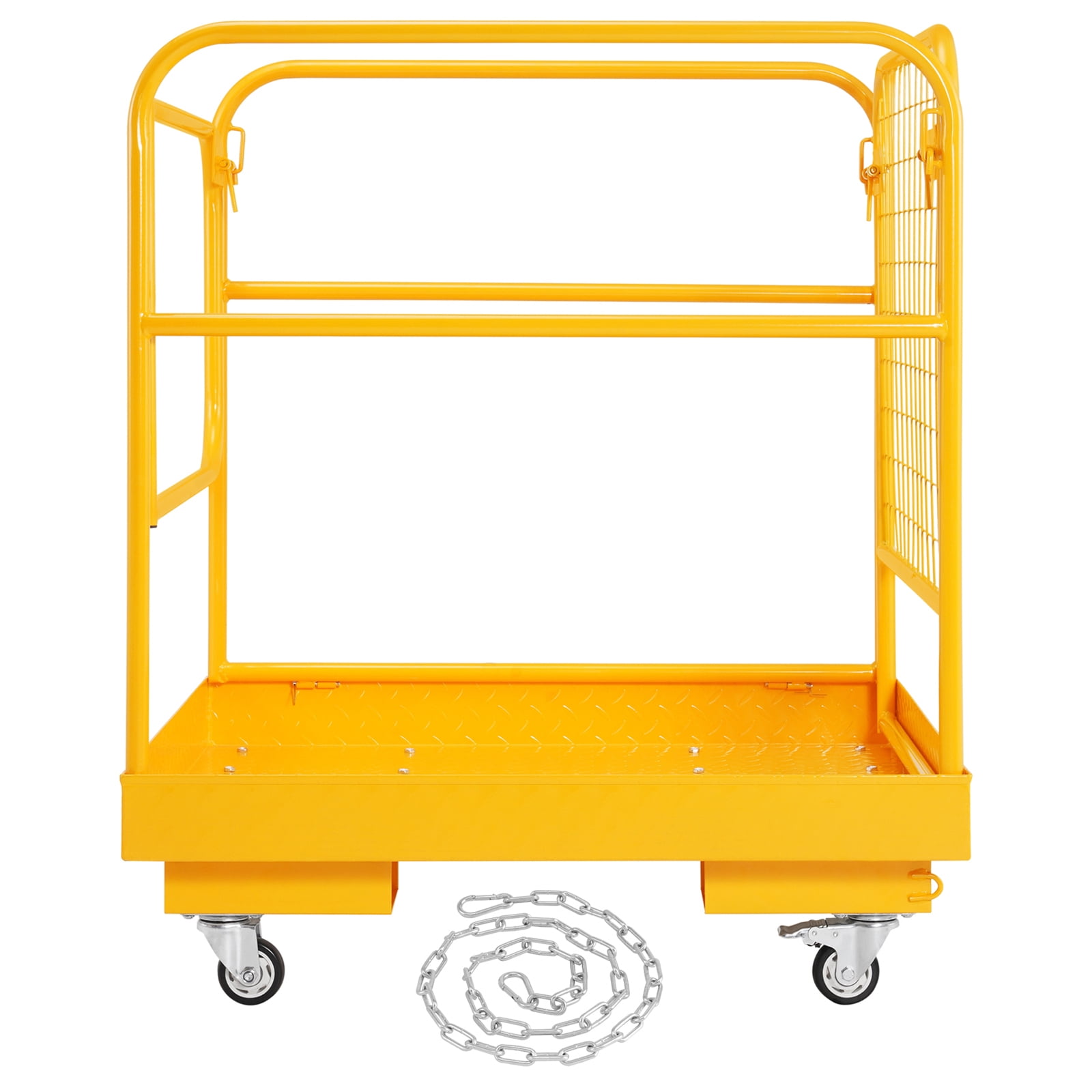 VEVOR Forklift Safety Cage Work Platform 36x36 in 1200lbs with Wheels for Aerial