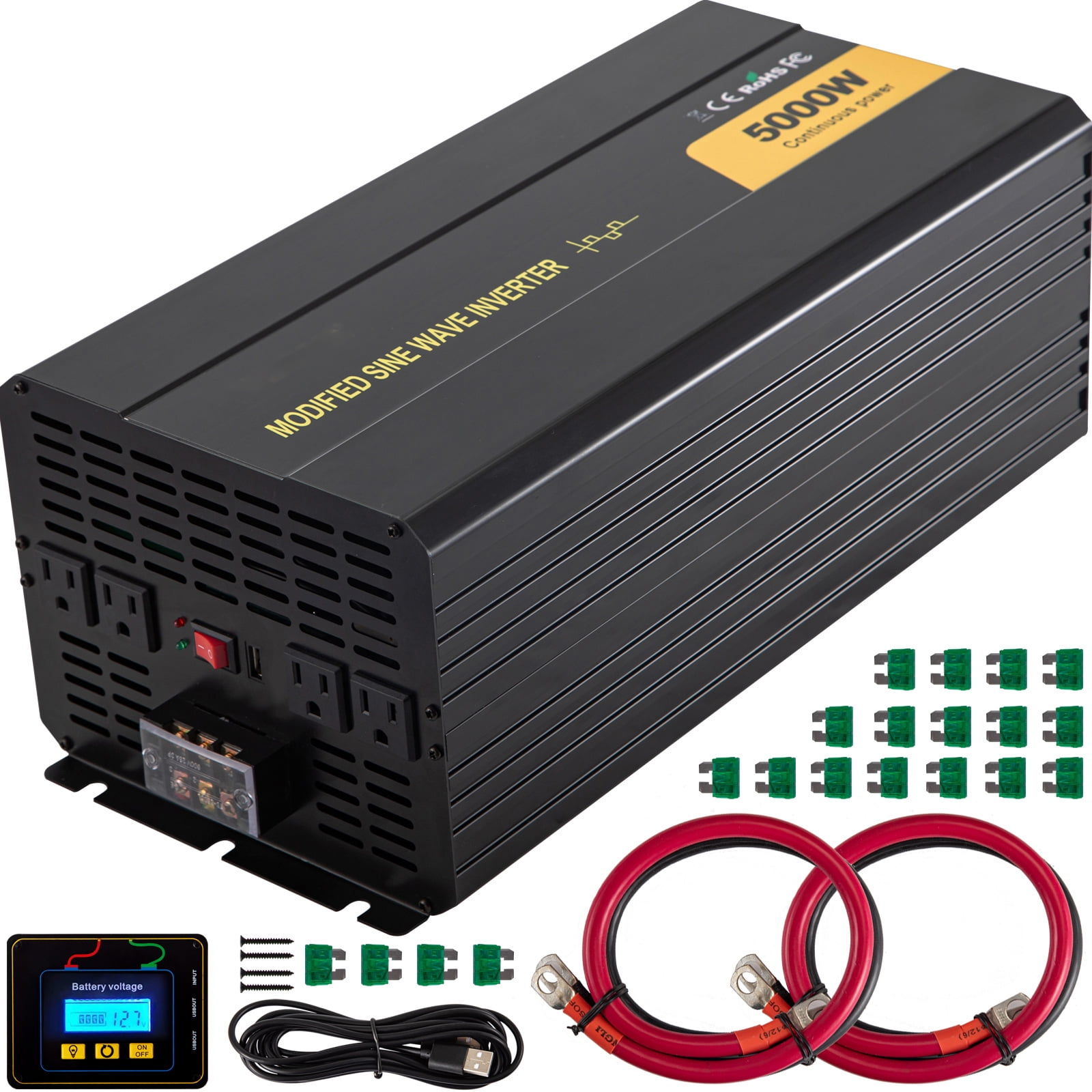 BENTISM GYM-5000W 120V 5000-Watt Continuous 10000-Watt Surge Power Inverter