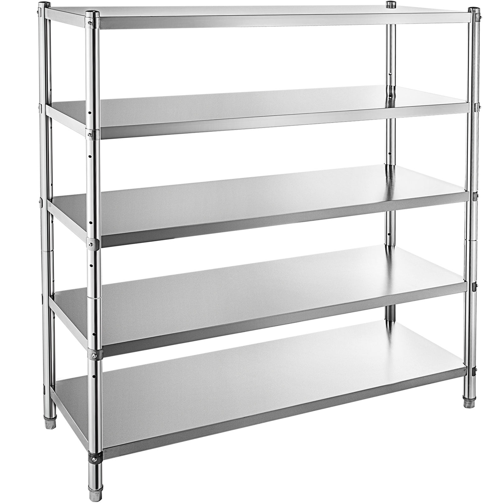 VEVOR Shelving Unit Storage Shelves 48x18.5 inch 5-tier Stainless Steel Kitchen Shelves