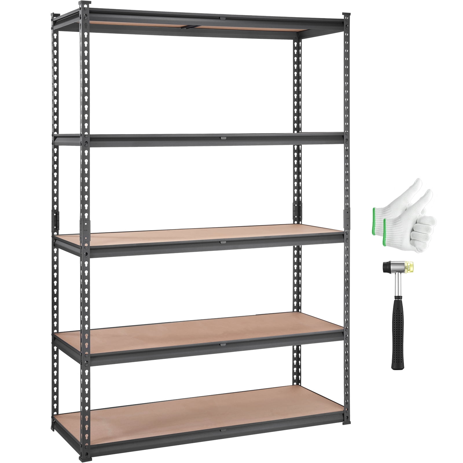 VEVOR Storage Shelving Unit 72 in. H x 48 in. W x 18 in. D ,Garage Storage Rack 5-Tier Adjustable 2000 lbs Load