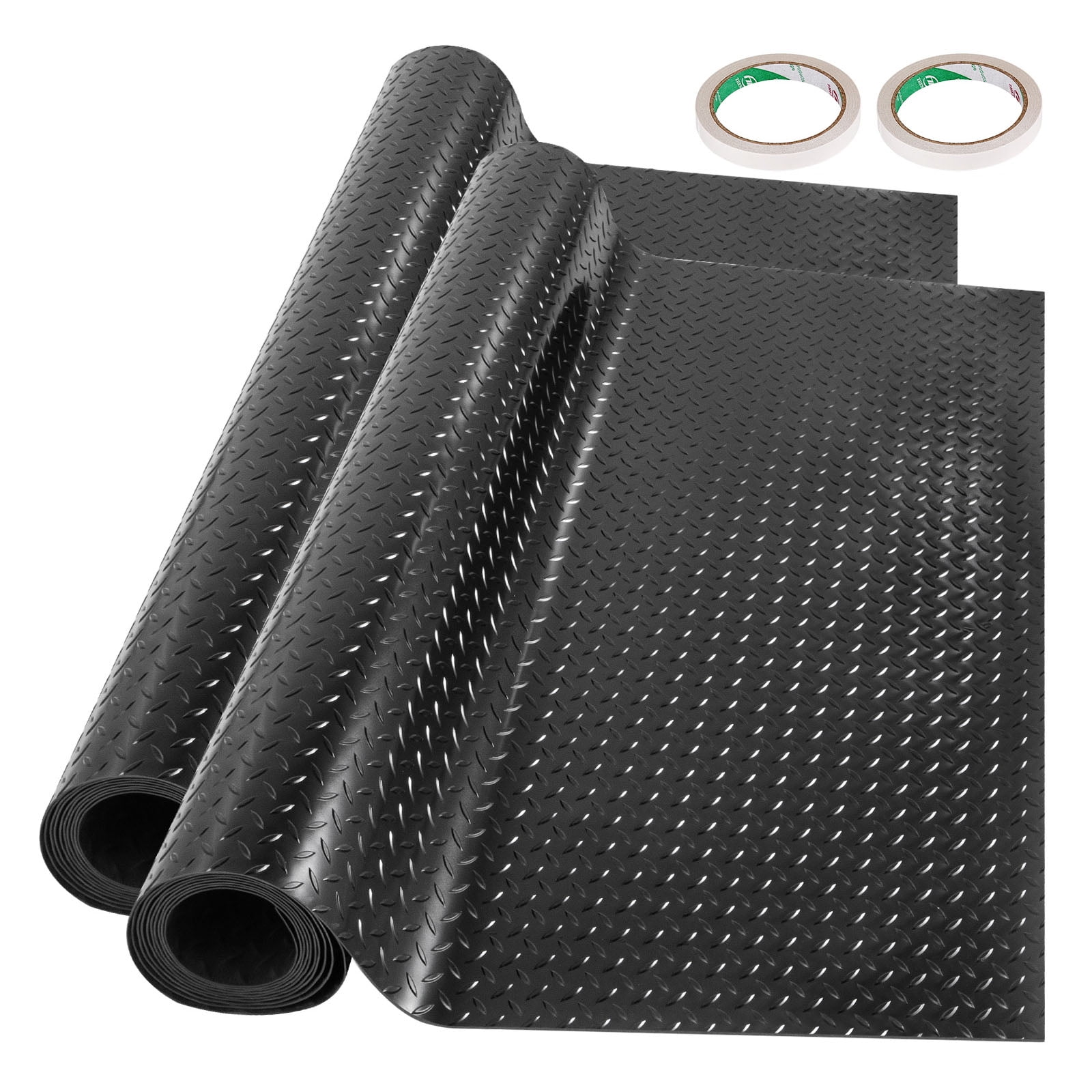 VEVOR 2 Rolls Garage Floor Mats 14.7 x 3.6 Ft Garage Mat PVC Garage Mats