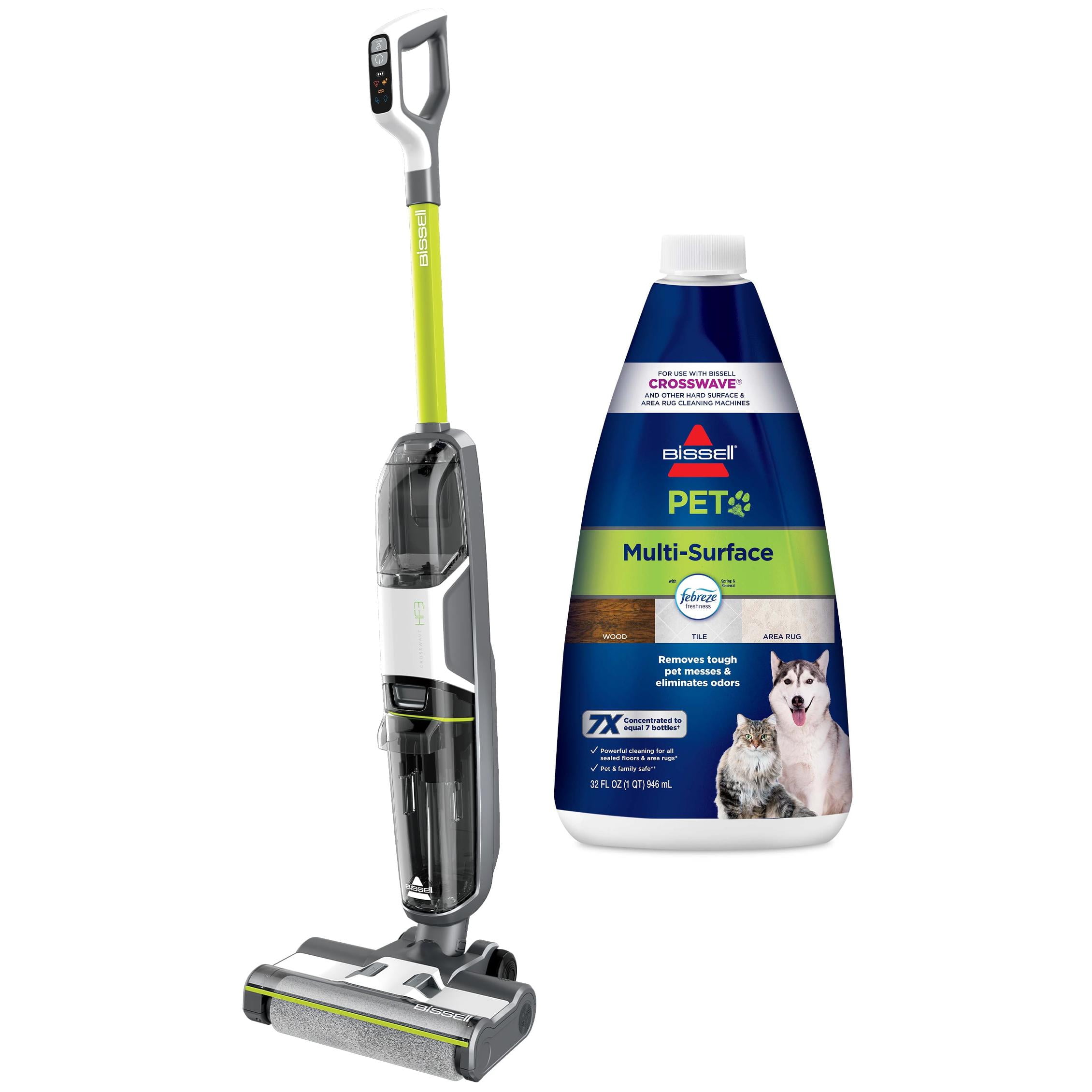 BISSELL CrossWave HF3 Cordless Multi-Surface Wet-Dry Vacuum 3654 & BISSELL 2295 Pet Carpet Stain Remover, 32 Fluid Ounce
