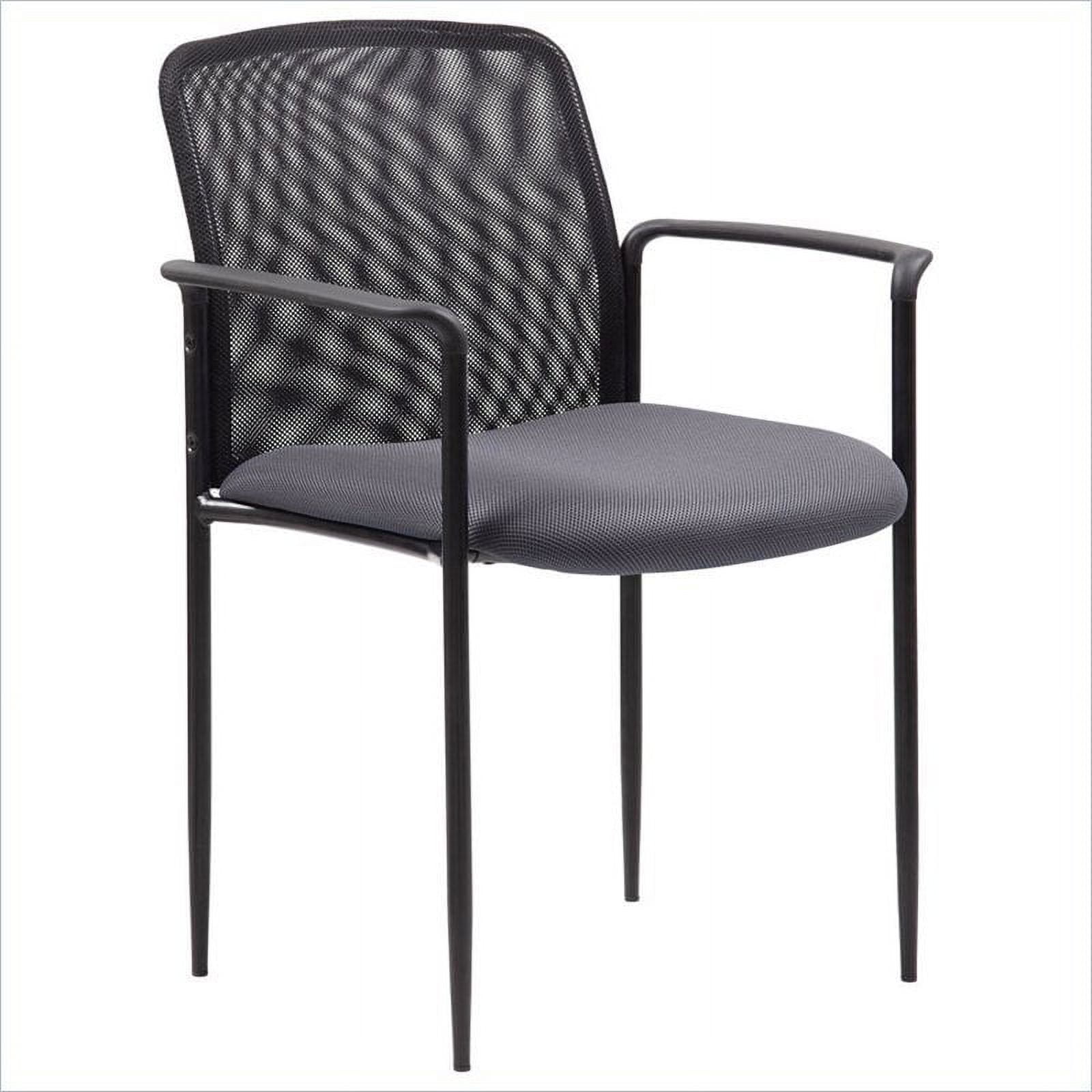 Boss Office Products B6909-GY Stackable Mesh Guest Chair, Grey