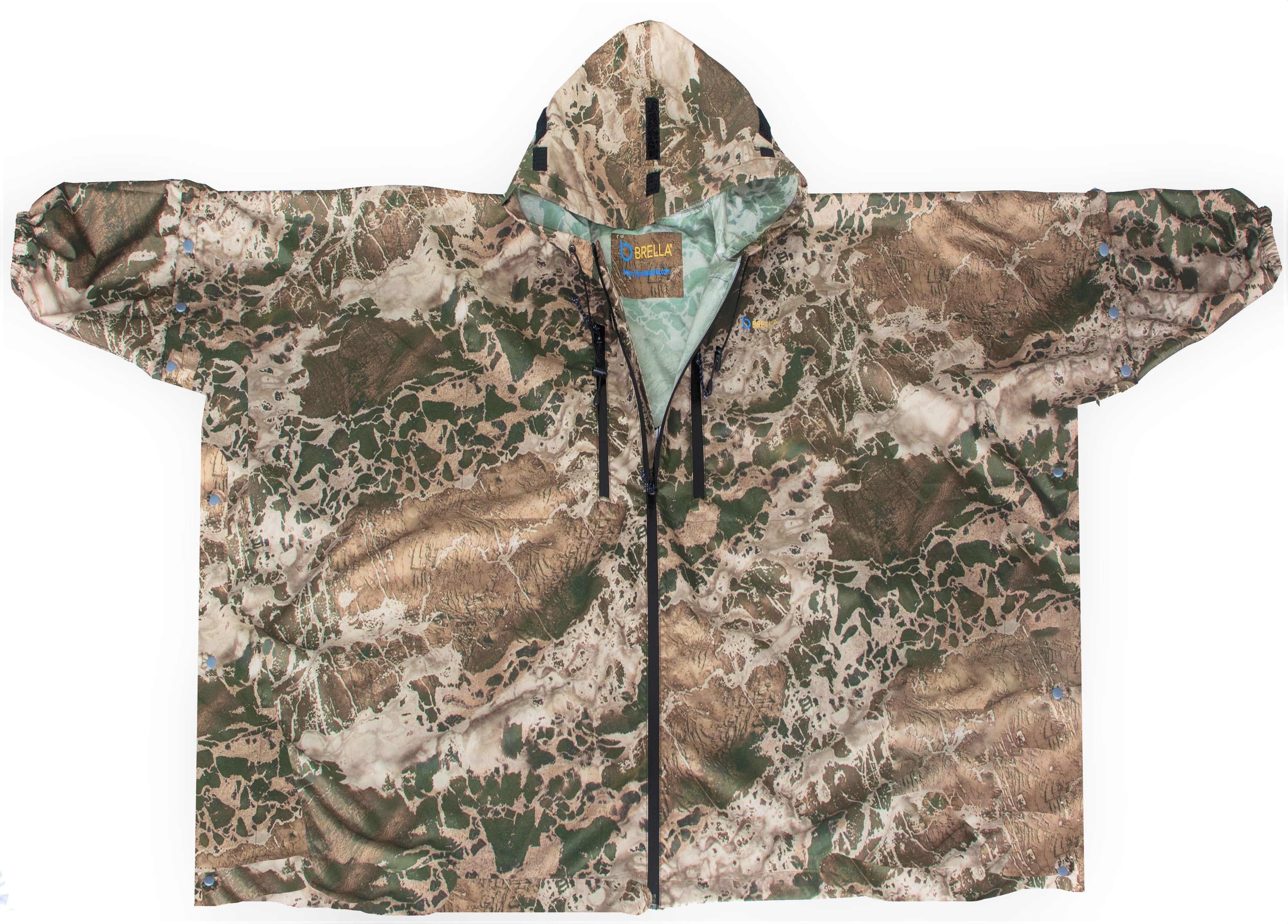 Brella 20K Waterproof Rain Poncho - Realtree WAV3 Halstead
