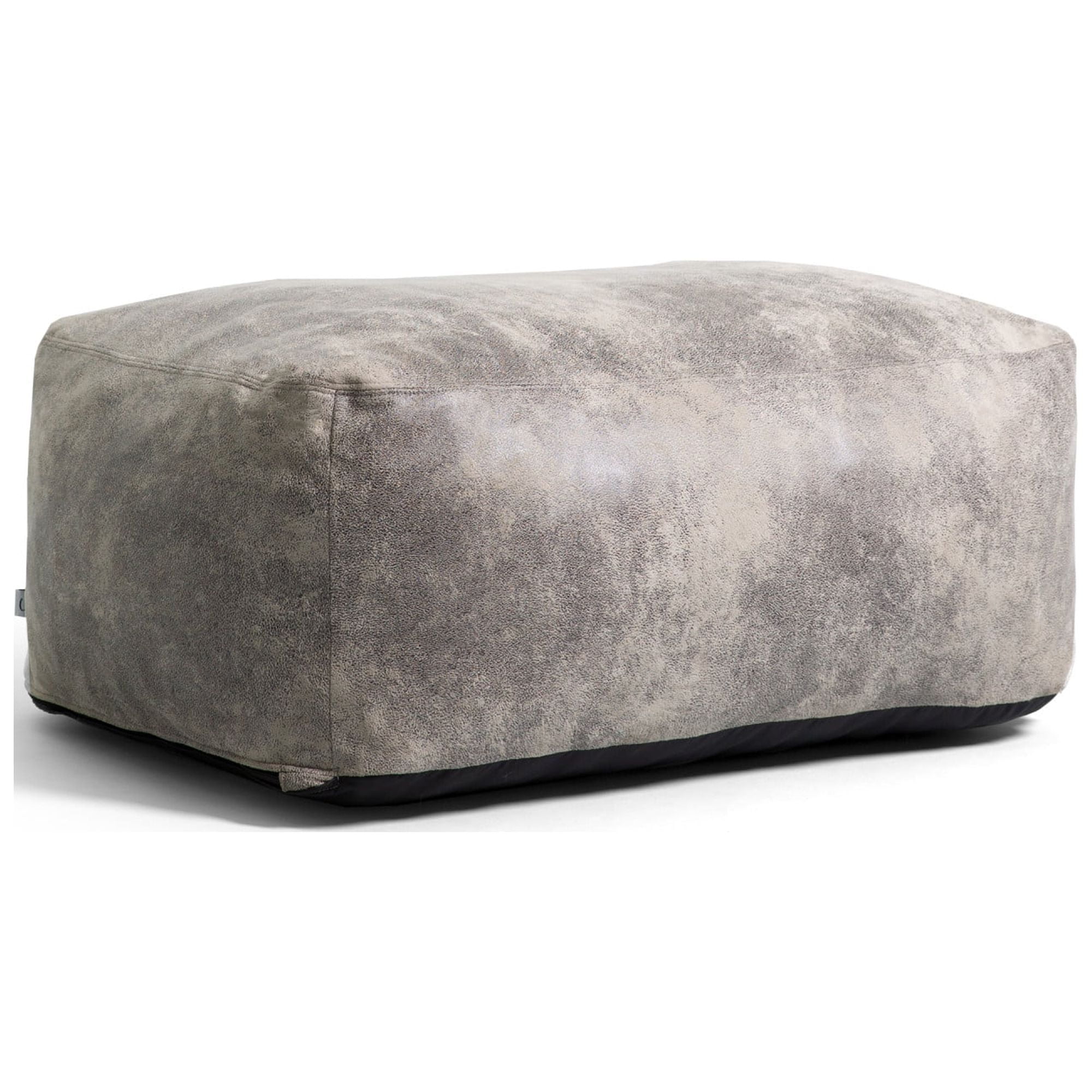 Big Joe Nestle Bean Bag Sofa Ottoman, Cement Blazer, Vegan Leather
