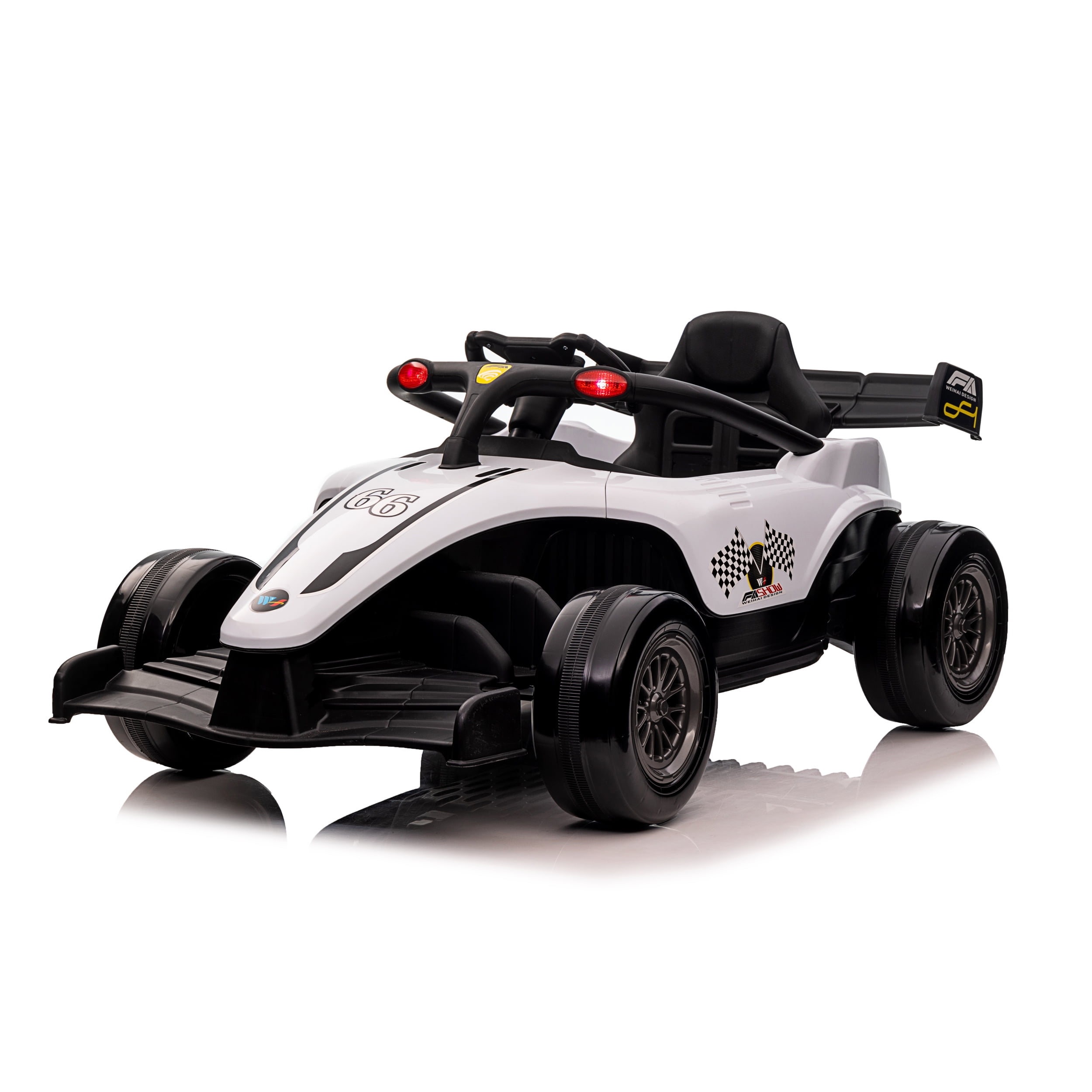 Blazin' Wheels 12V Battery Operated Formula One Ride-On Car with Remote Control, White