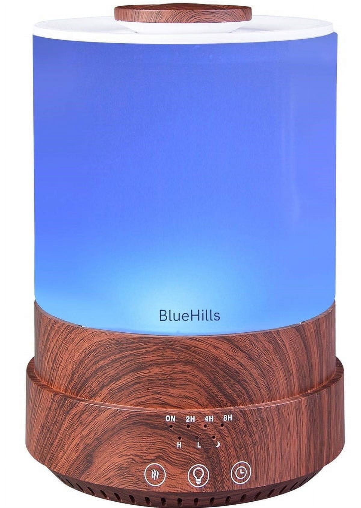 BlueHills 2500 ml XL Essential Oil Diffuser Humidifier Extra Large Capacity - Dark Wood Grain -F003