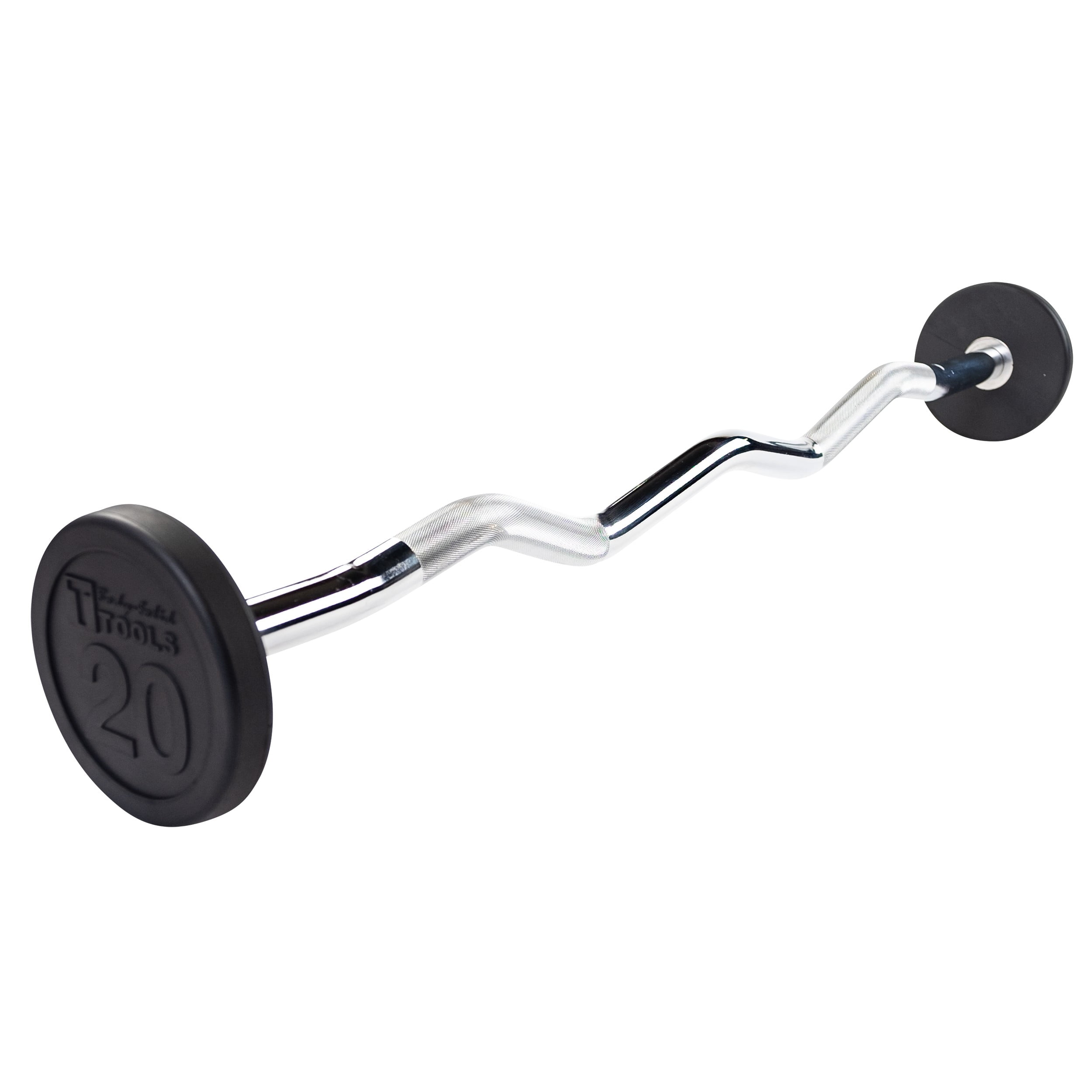 Body-Solid Tools SBZ20 - Fixed Weight EZ-Curl Barbell - 20 lbs.