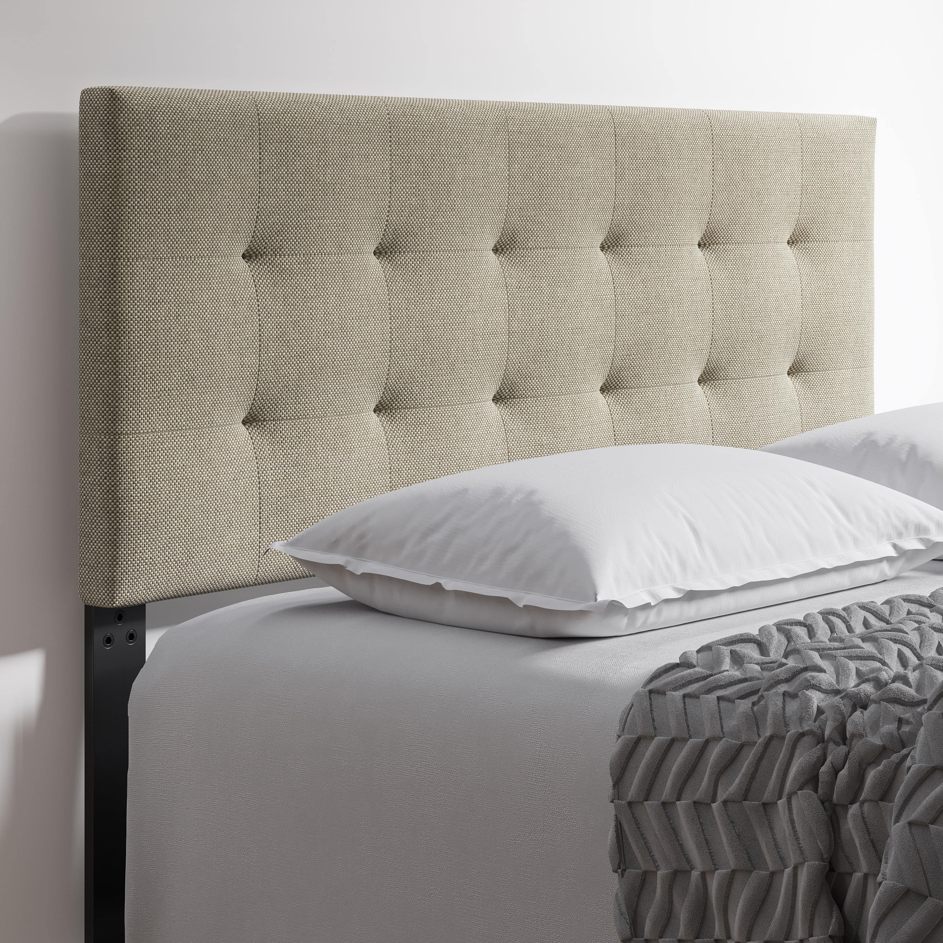Boyd Sleep Linen Instant Adjustable Headboard, Beige