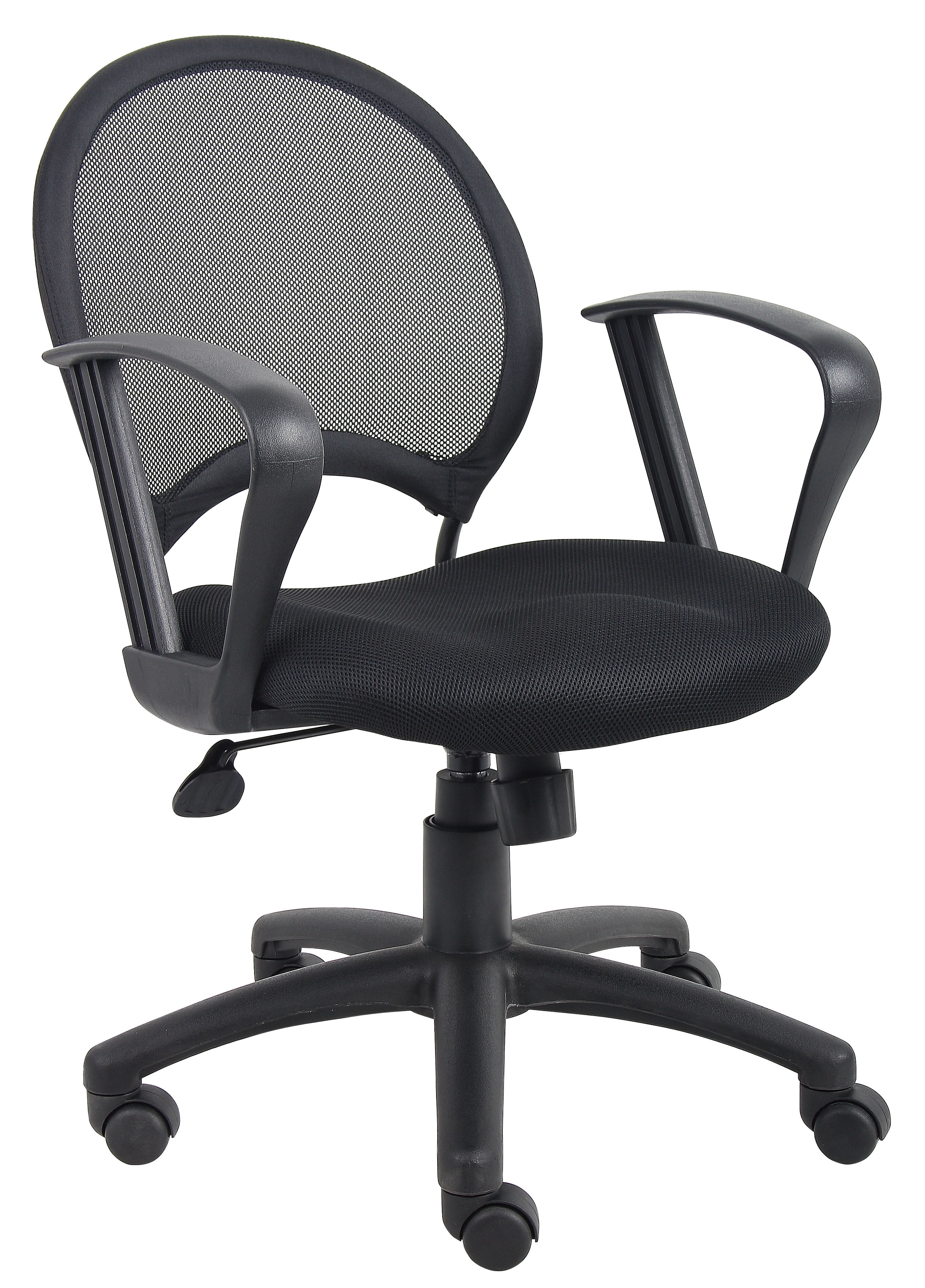 Boss Office Products B6217 Mesh Chair with Loop Arms