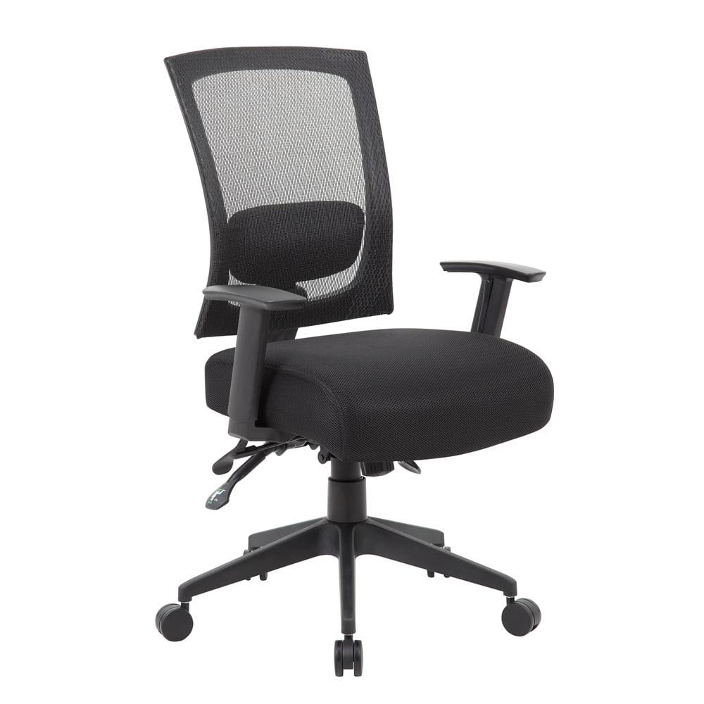 Boss Office Products Mesh Back 3 paddle Task Chair in Black