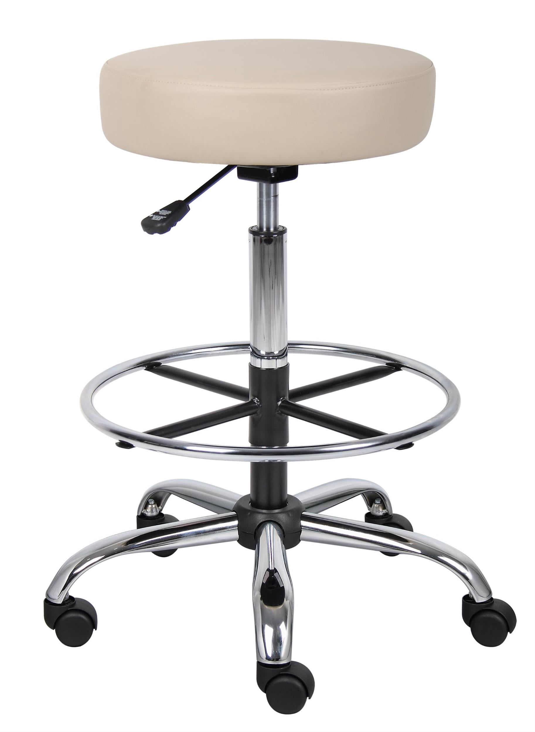 Boss Office Products Antimicrobial Vinyl Medical/Drafting Stool, Beige