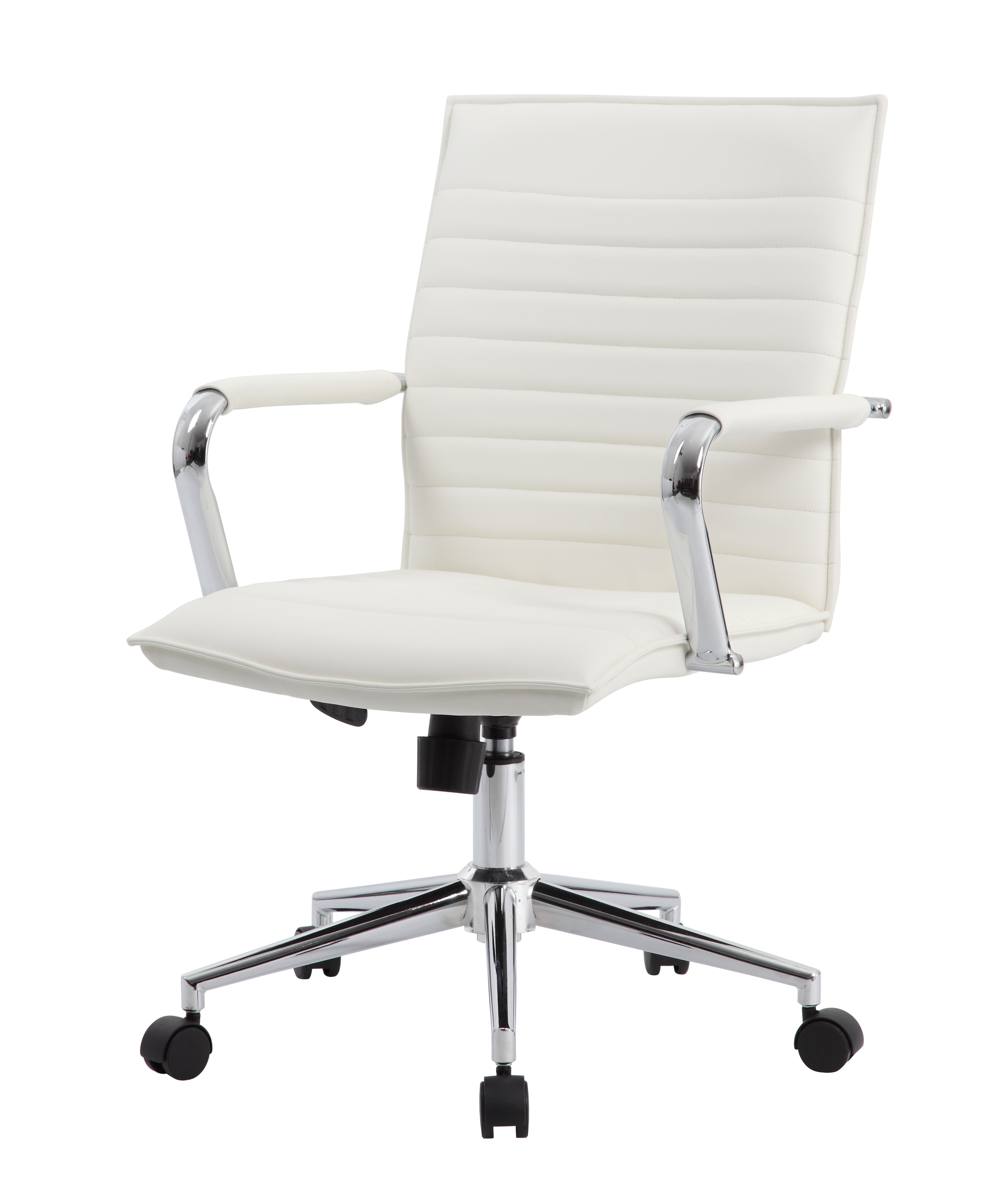 Boss Office Products Hospitality Task Chair with Arms and Casters, White