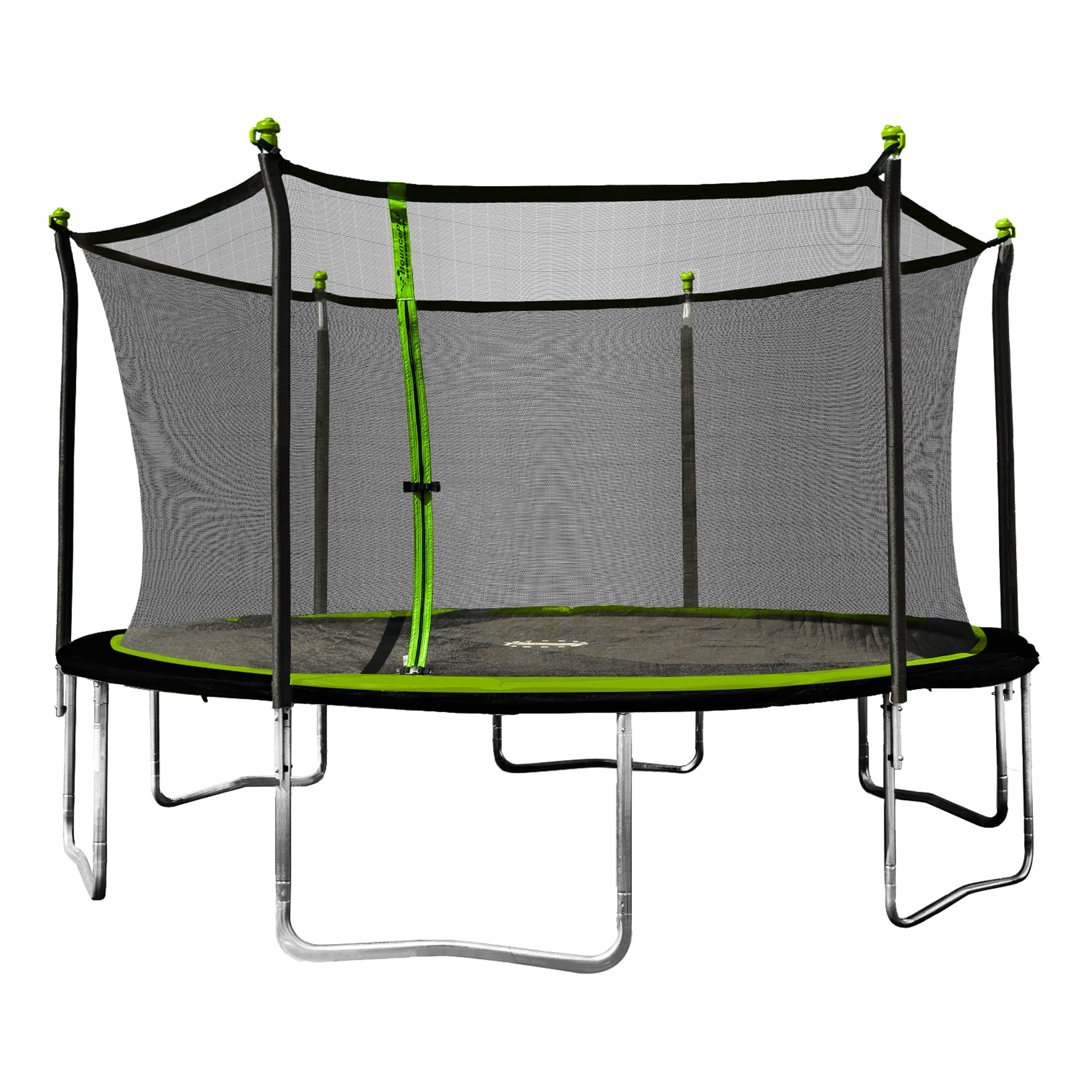 Sportspower Bounce Pro 14' Round Trampoline with Safety Enclosure in Green and Black