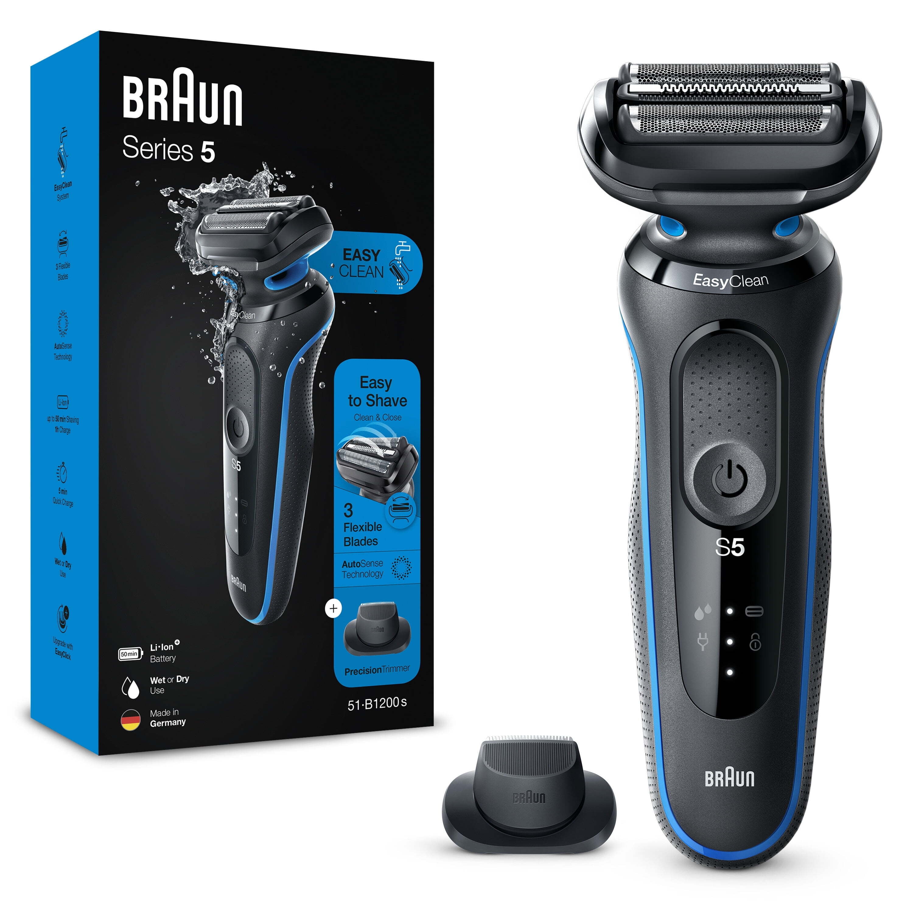 Braun Series 5 5018s Rechargeable Wet Dry Men's Electric Shaver with Charging Stand