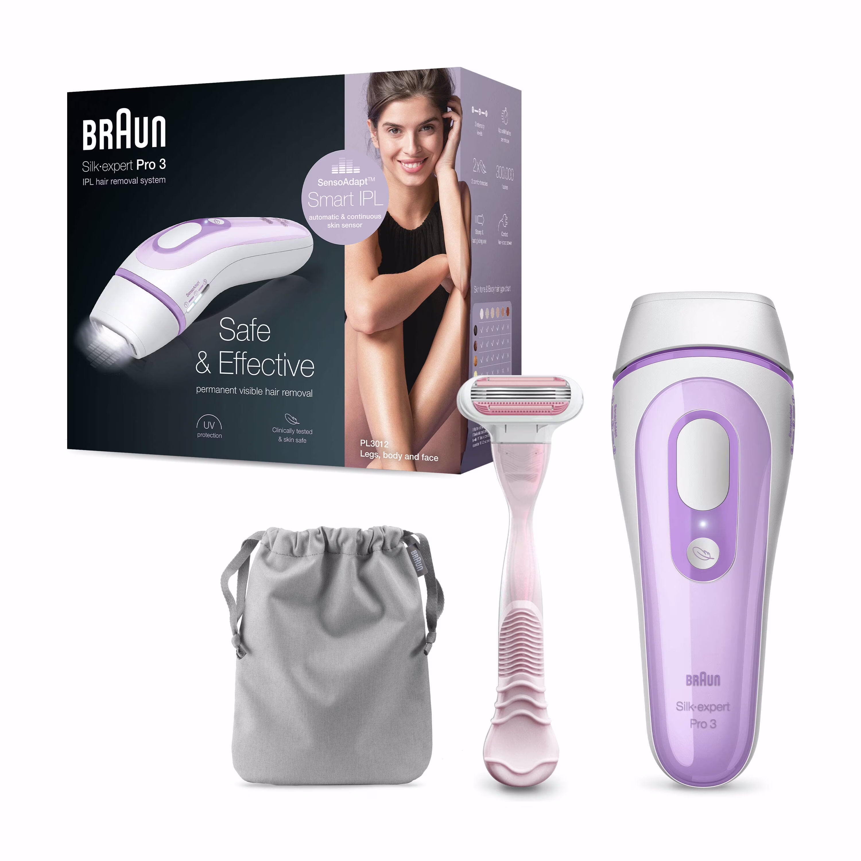 Braun Silk Expert Pro 3 PL3012 Latest Generation IPL for Women, Hair Removal