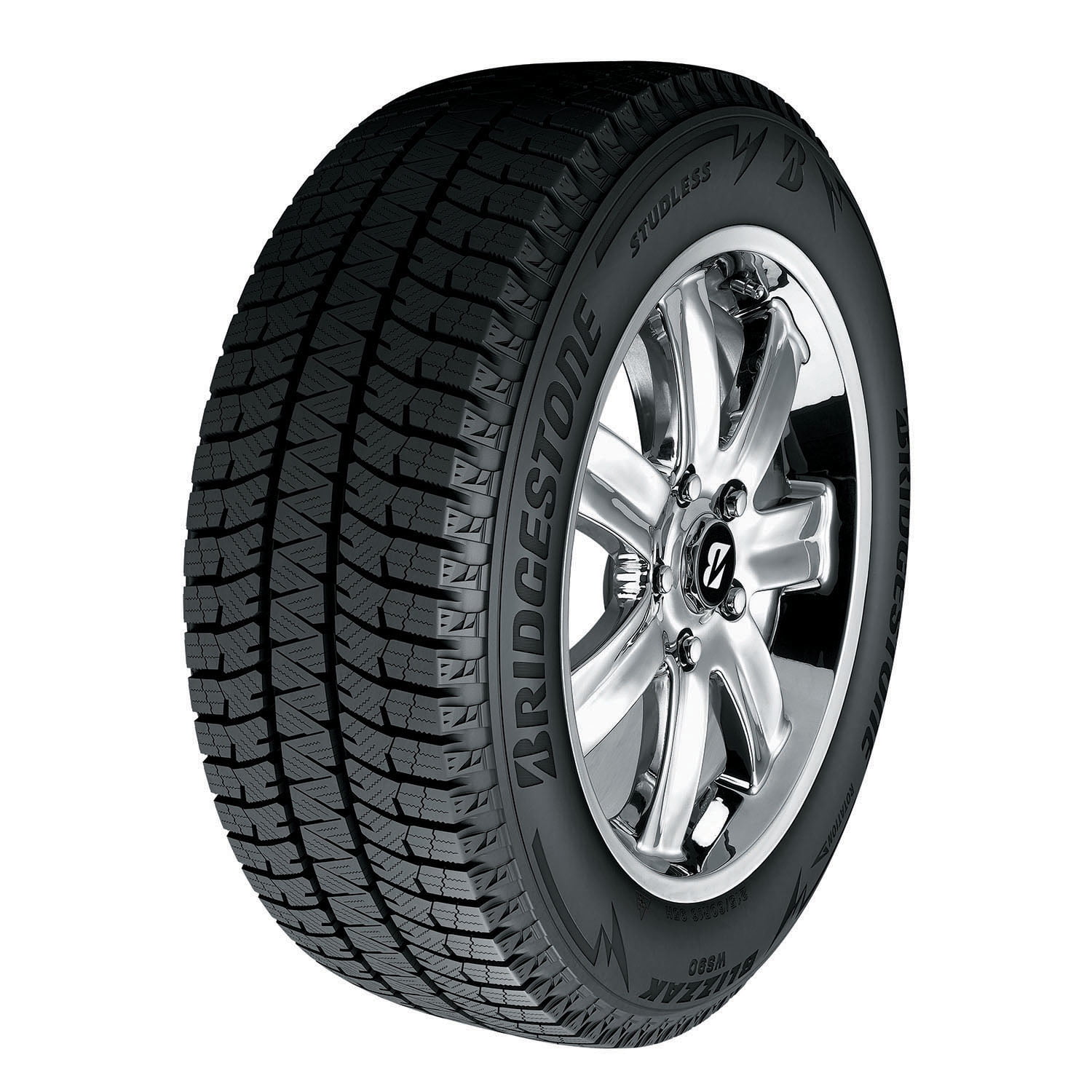 Bridgestone Blizzak WS90 Winter 185/55R15 82H Passenger Tire Fits: 2012 Fiat 500 c Gucci, 2013-15 Fiat 500 c Lounge