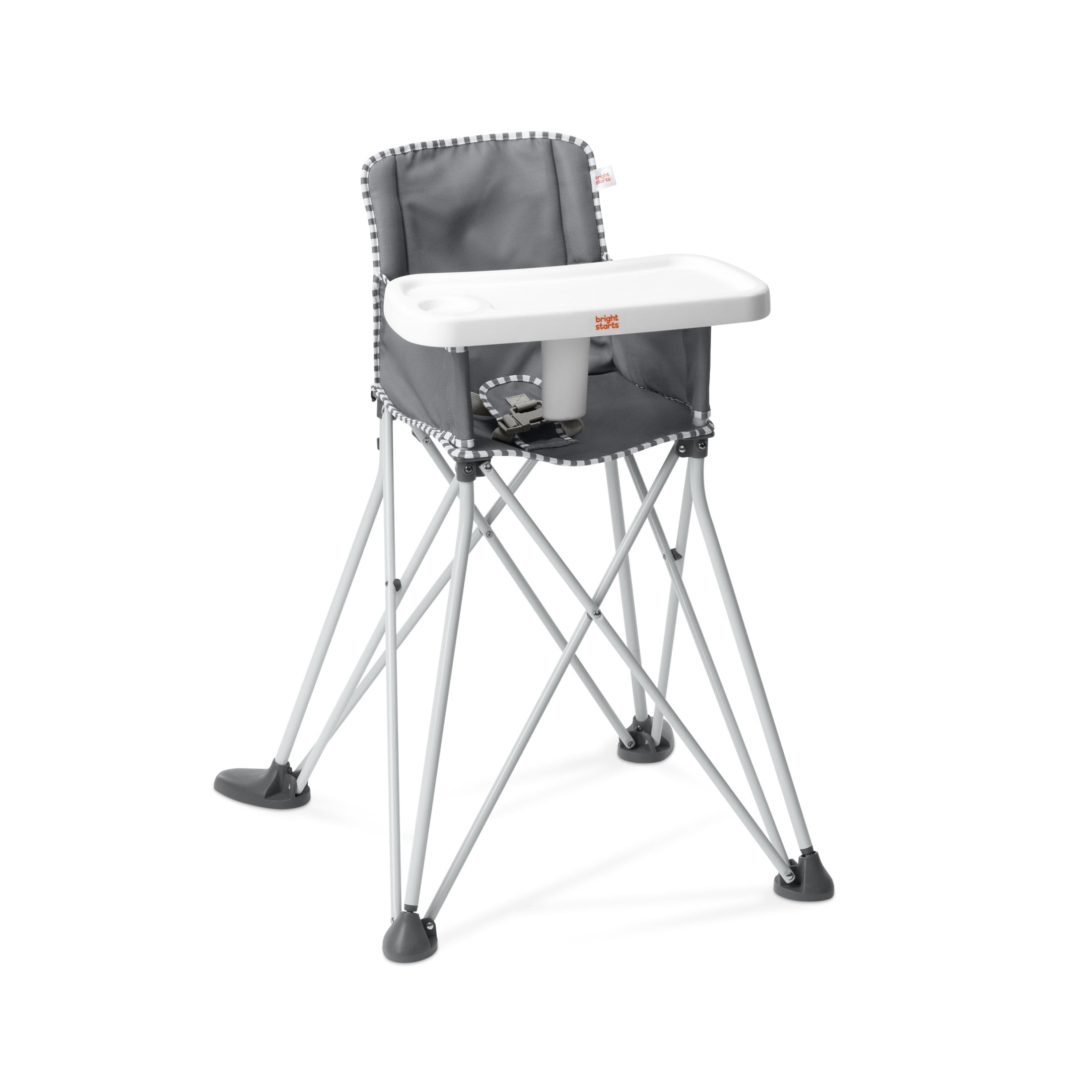 Bright Starts Pop 'N Dine Portable High Chair, Grey, Unisex, Infant