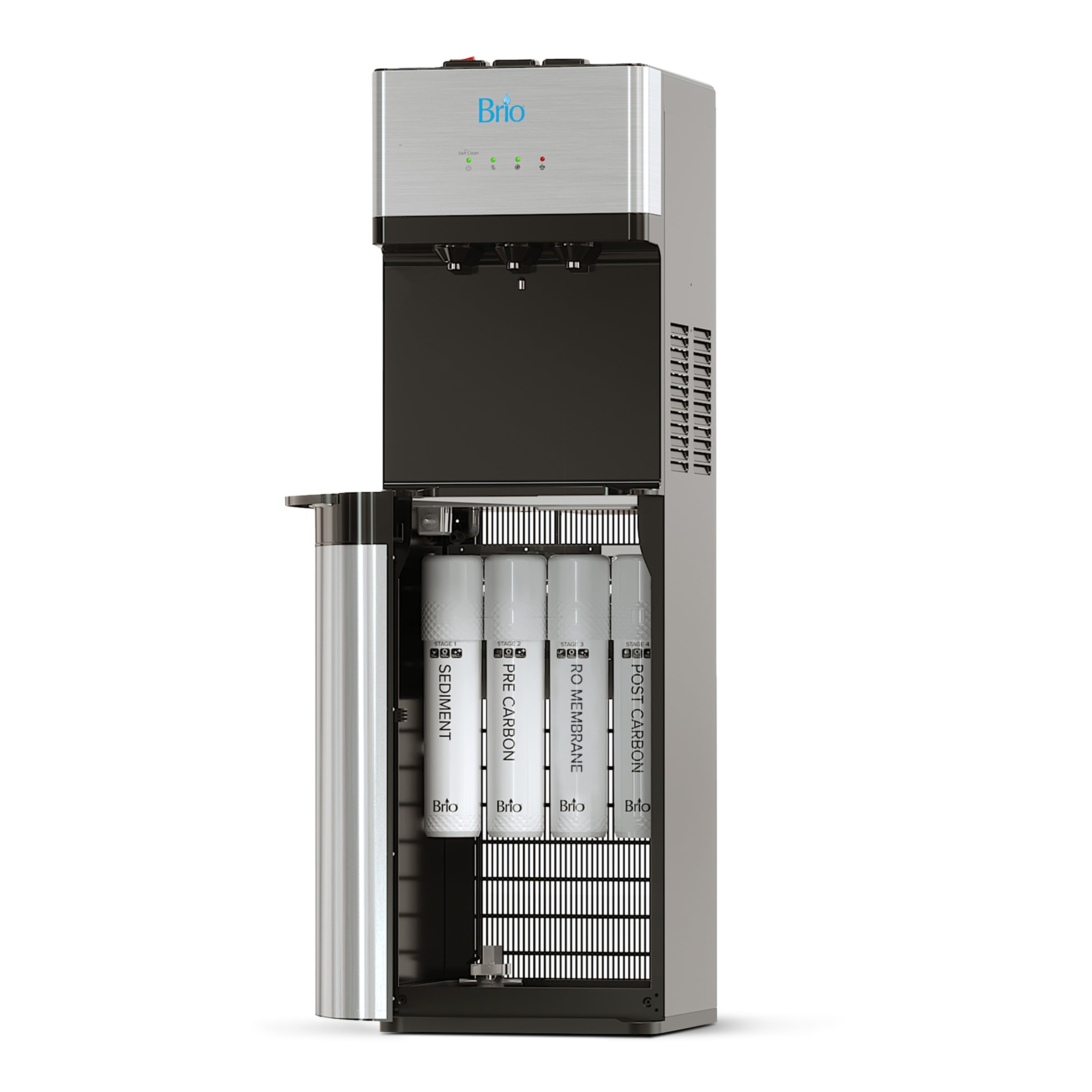 Brio 500 Series Bottle-Less Water Cooler Dispenser with Multi-Stage Filtration and Self-Cleaning