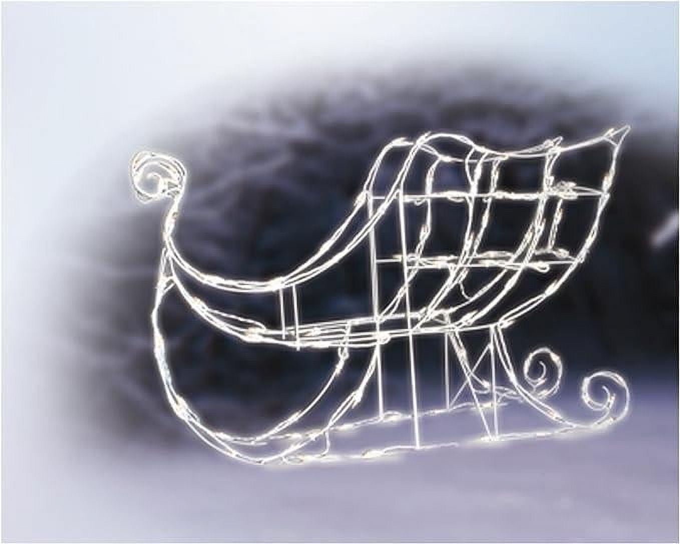 Brite Star 42 inch Width Santa Sleigh Christmas Outdoor Decorations - Light Christmas Decoration for Indoor and Outdoor