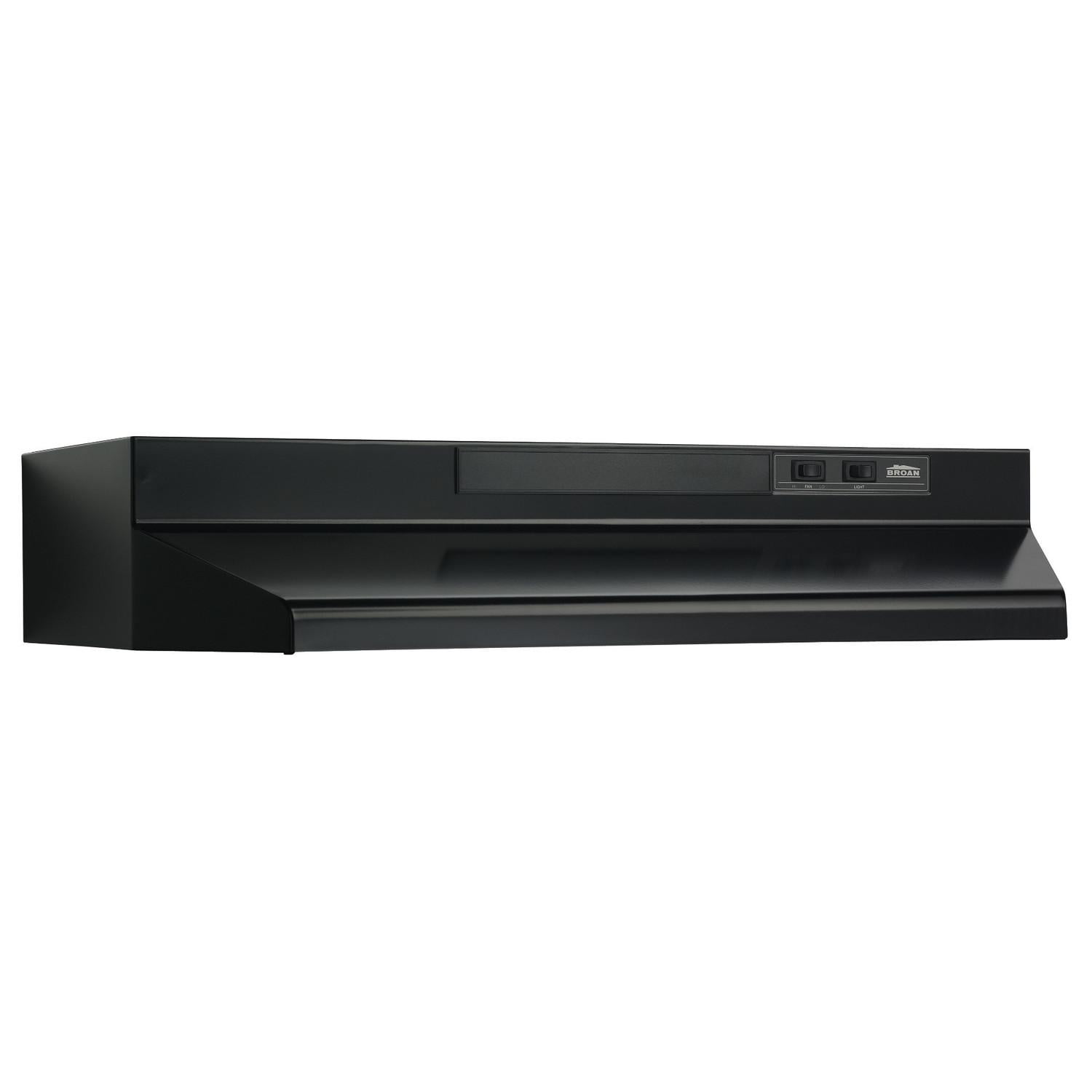 Broan 30-Inch Convertible Under-Cabinet Range Hood, 160 CFM, Black