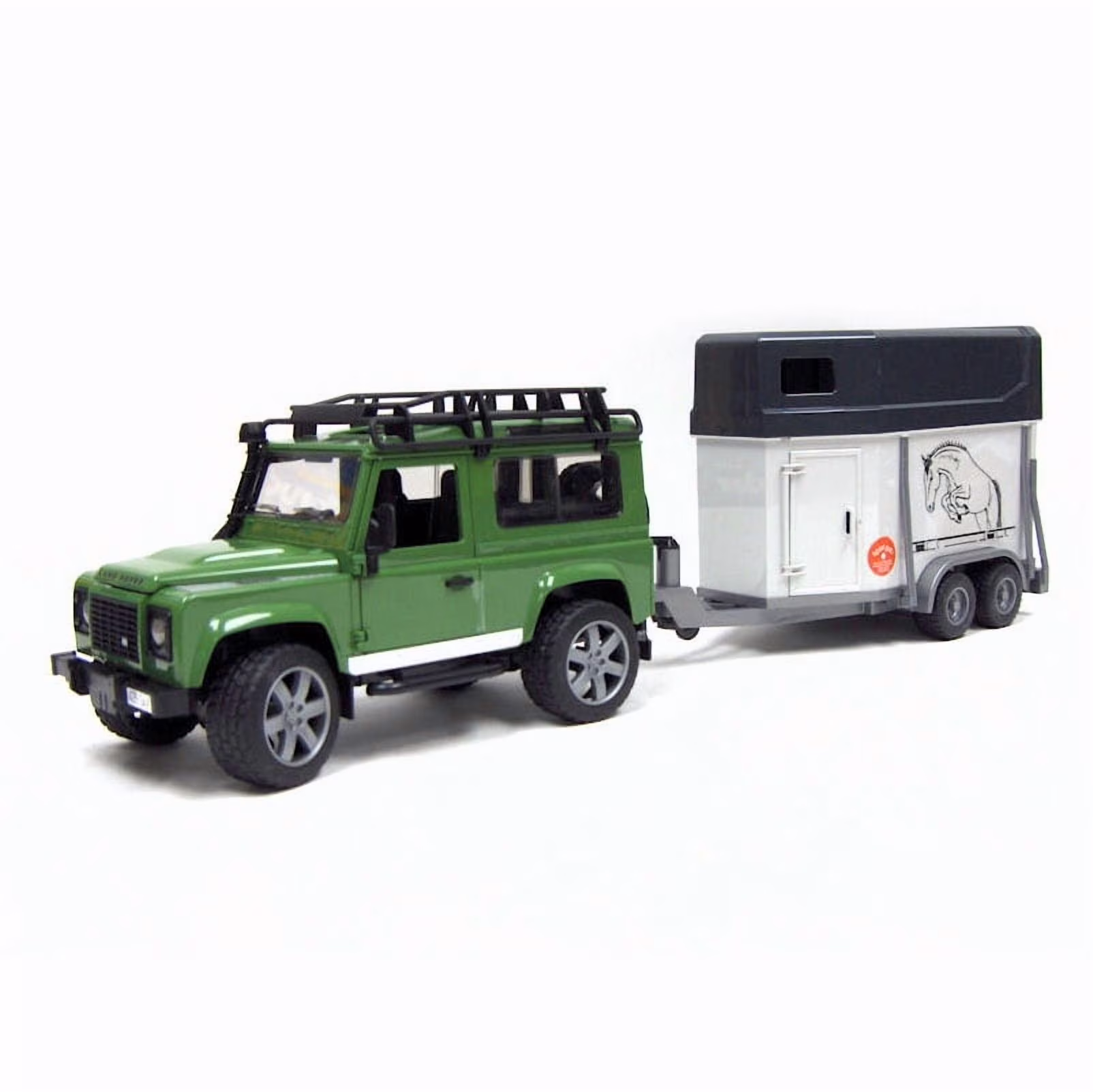 Bruder 02592 Land Rover Defender w/ Horse Trailer and Horse