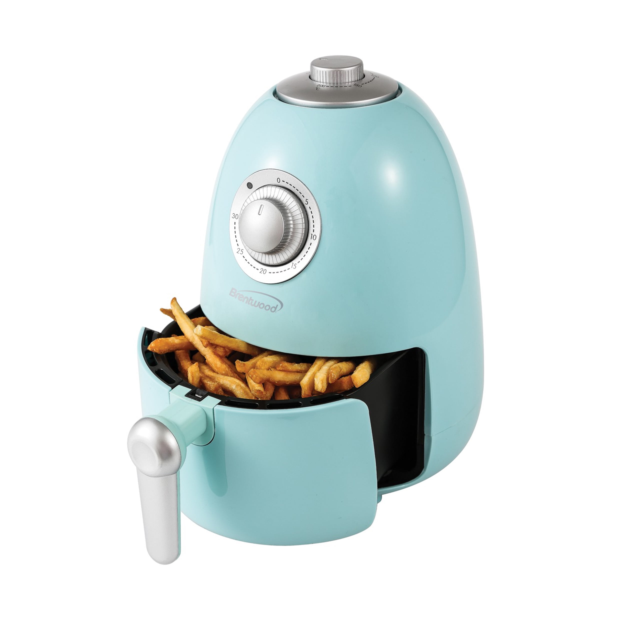 Btwd 2 Quart Small Electric Air Fryer in Blue with Timer and Temperature Control