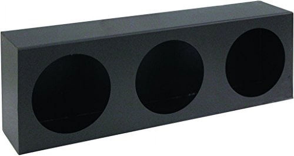 Buyers Black Powder Coated Steel Trucks Triple Round Light Box for 4 inch Dot Lights