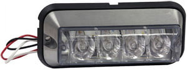 Buyers 8891104 4-7/8" Rectangular Strobe Light 4 LED Amber