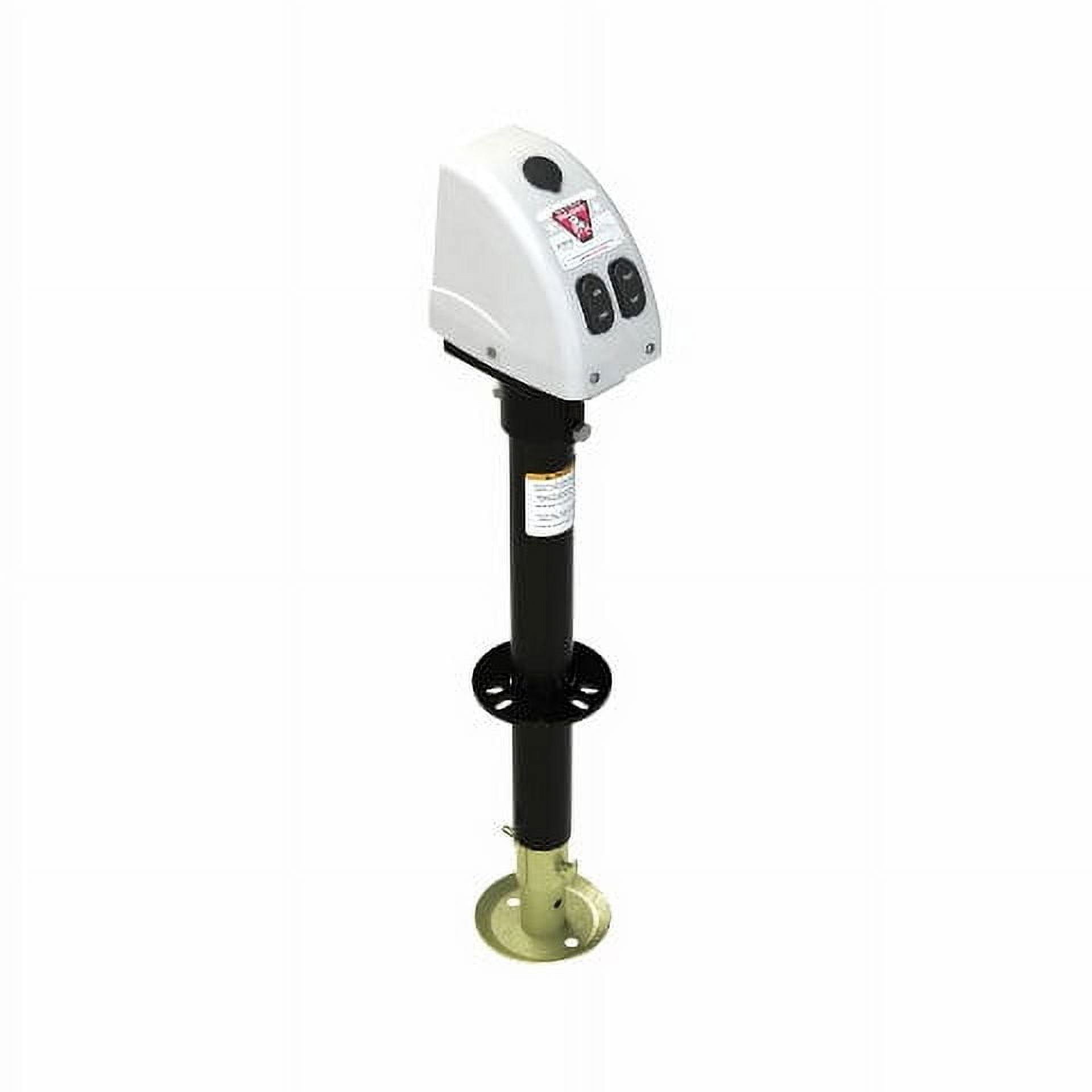 Bulldog A-Frame Powered Drive Trailer Jack 3,500 lbs - 14 in. Lift - Drop Leg - White Cover