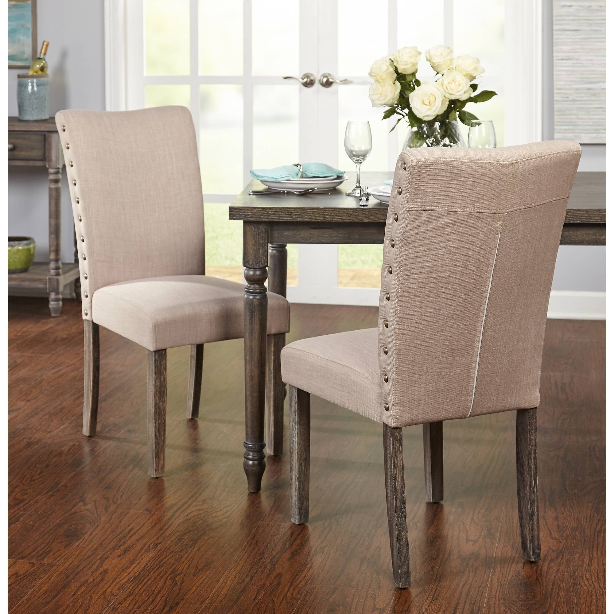 Burswood Parson Chair, Set of 2, Weathered Gray