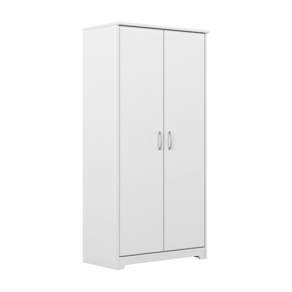 Bush Furniture Cabot Tall Storage Cabinet with Doors in White