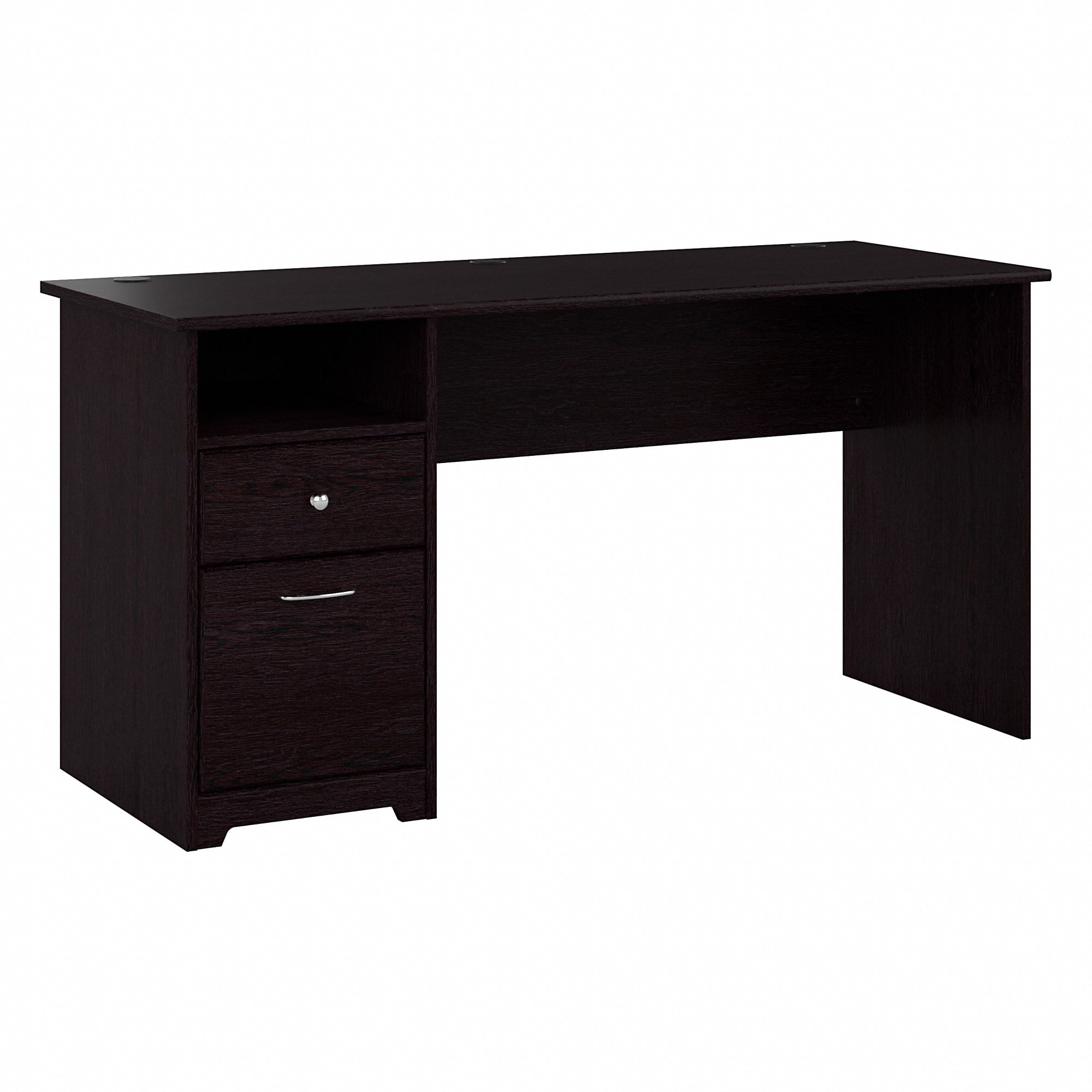 Bush Furniture Cabot 60" Computer Desk with Storage, Espresso Oak