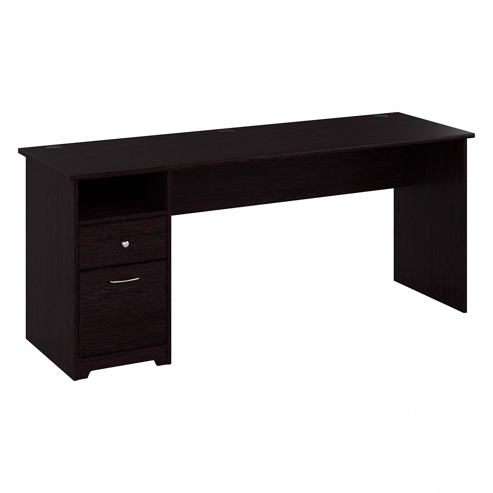 Bush Furniture Cabot 72" Computer Desk with Storage, Espresso Oak