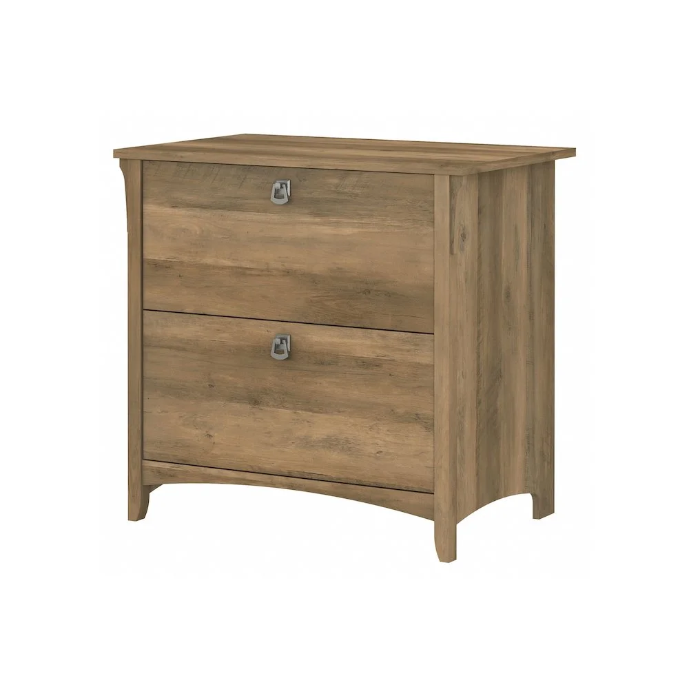Bush Furniture Salinas 2 Drawer File Cabinet in Reclaimed Pine