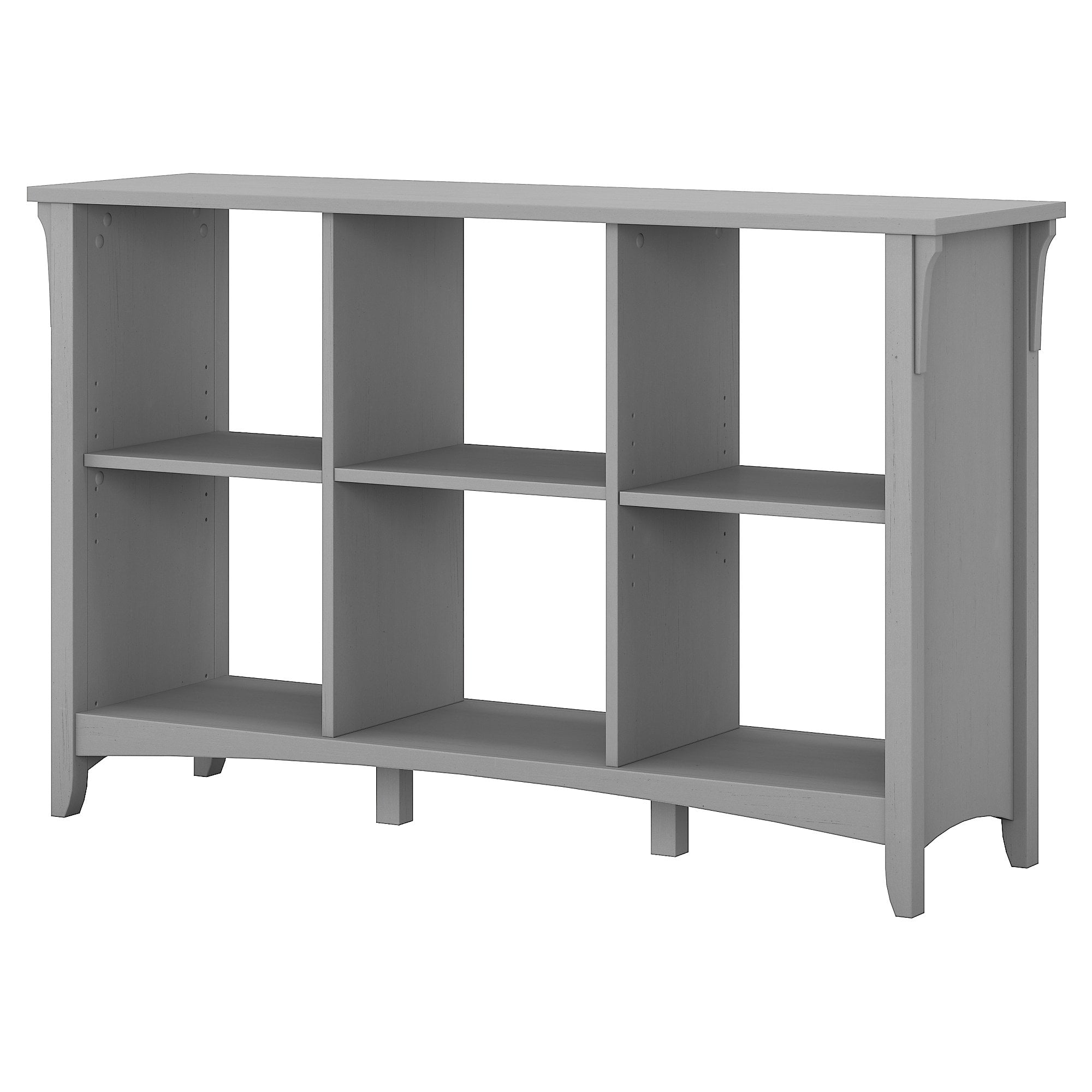 Bush Furniture Salinas 6 Cube Bookcase Organizer, Cape Cod Gray