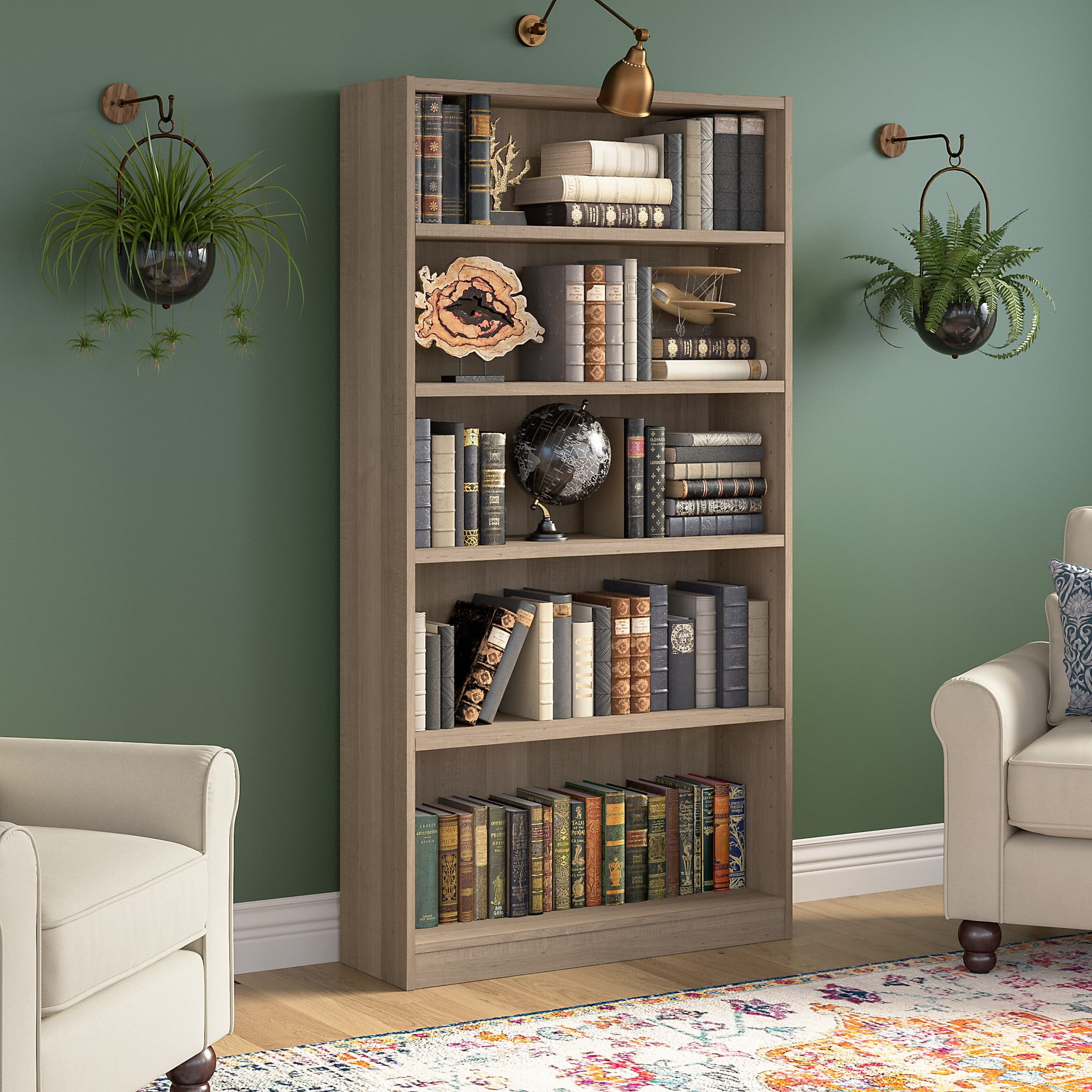 Bush Furniture Universal Tall 5 Shelf Bookcase