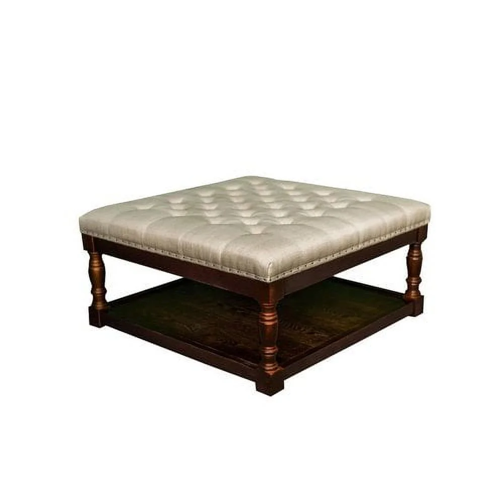 Cairona Tufted Textile 34-inch Shelved Ottoman (Optional Colors)