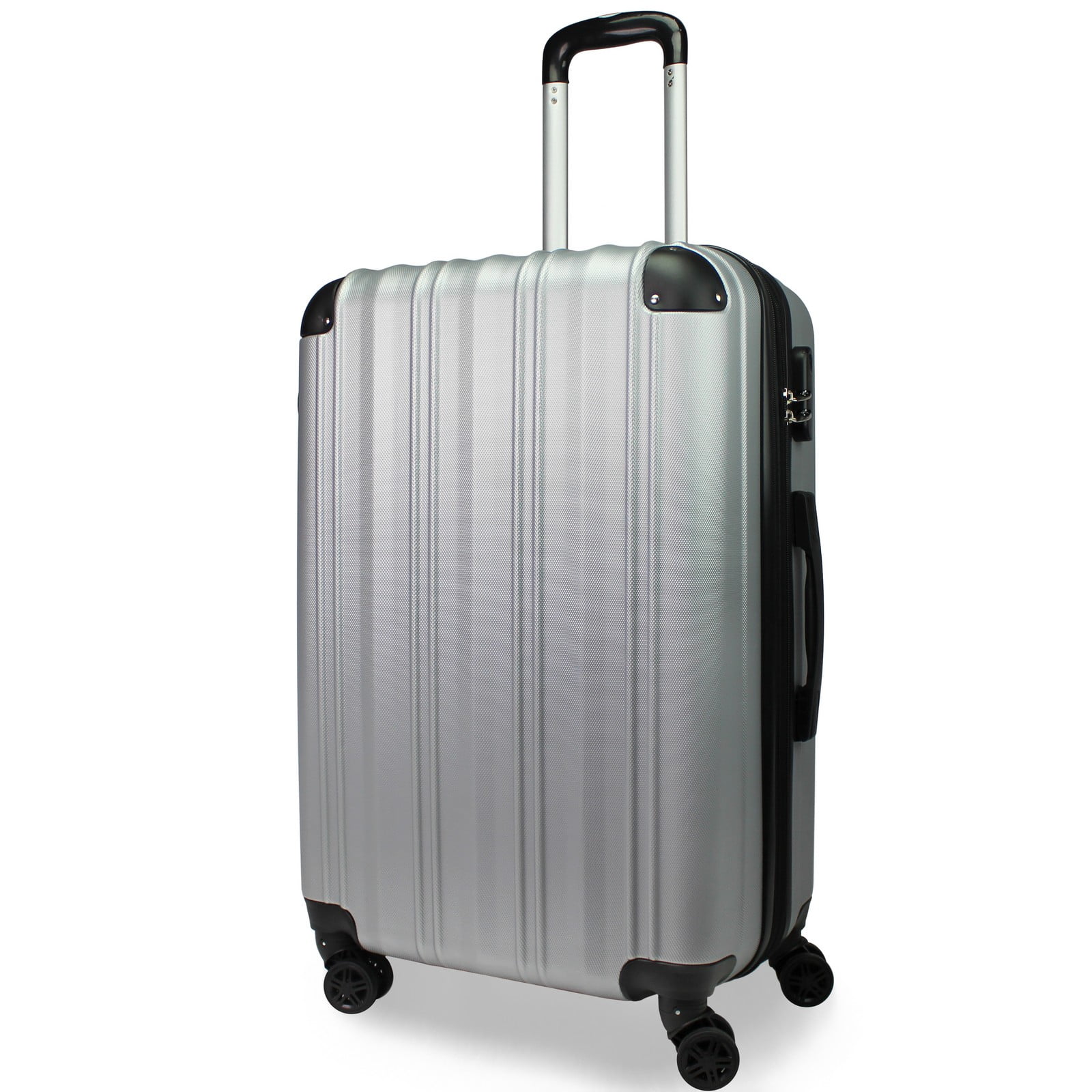 CalBags Kemyer Quest 25-Inch Hardside Lightweight Expandable Spinner Suitcase Luggage - Silver
