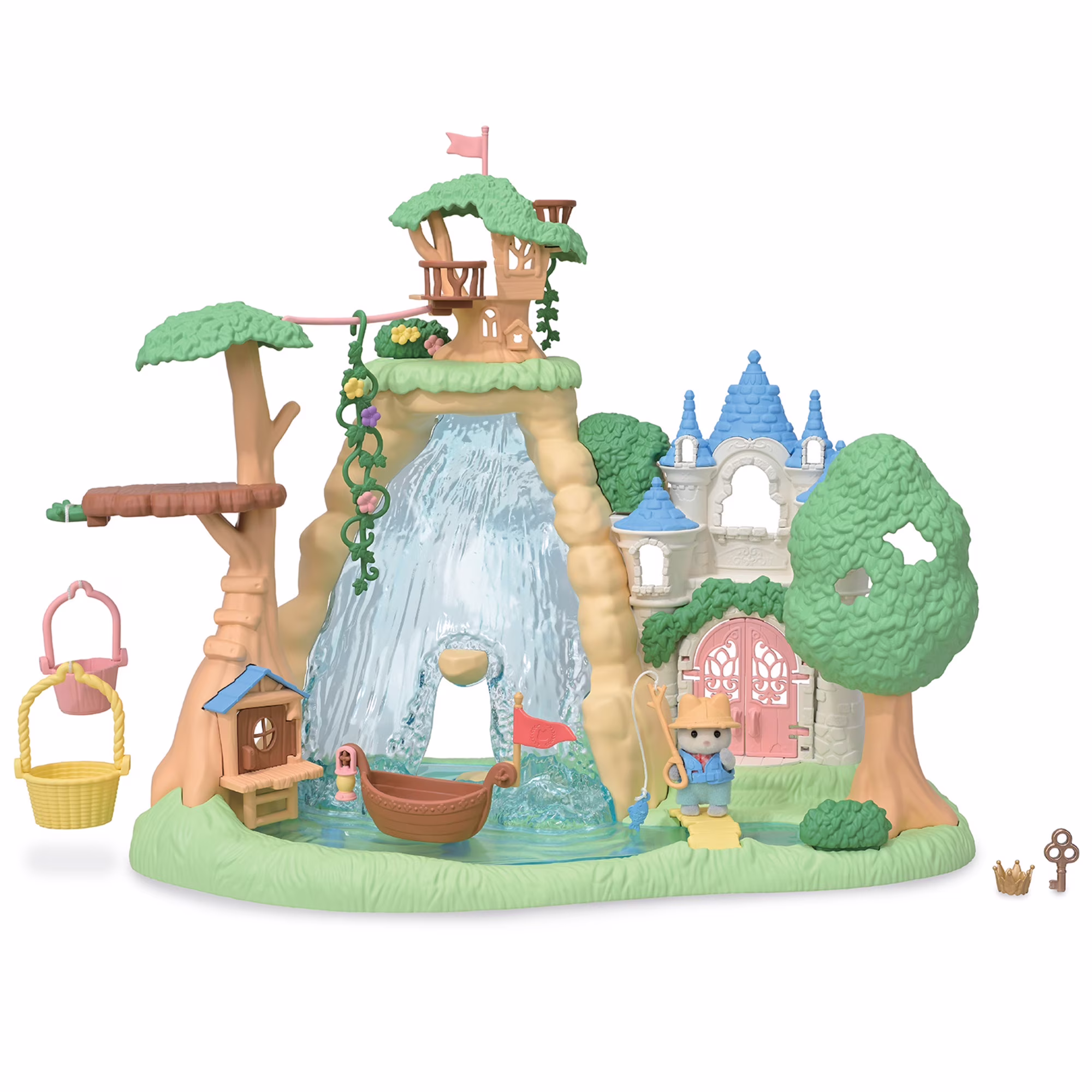 Calico Critters Secret Forest Falls, Dollhouse Playset with Figure and Accessories