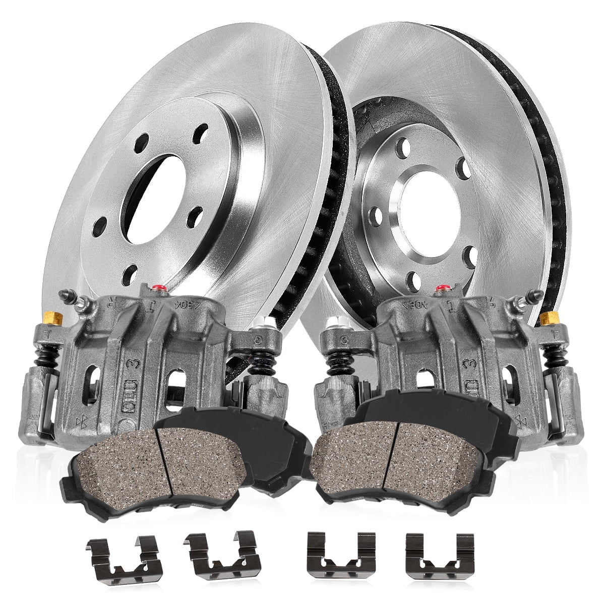 Callahan Brake Parts Brake Kit for Jeep Grand Cherokee 1999-2004 Front Replacement Brake Rotors with Ceramic Brake Pads and Brake Calipers EBYK023931