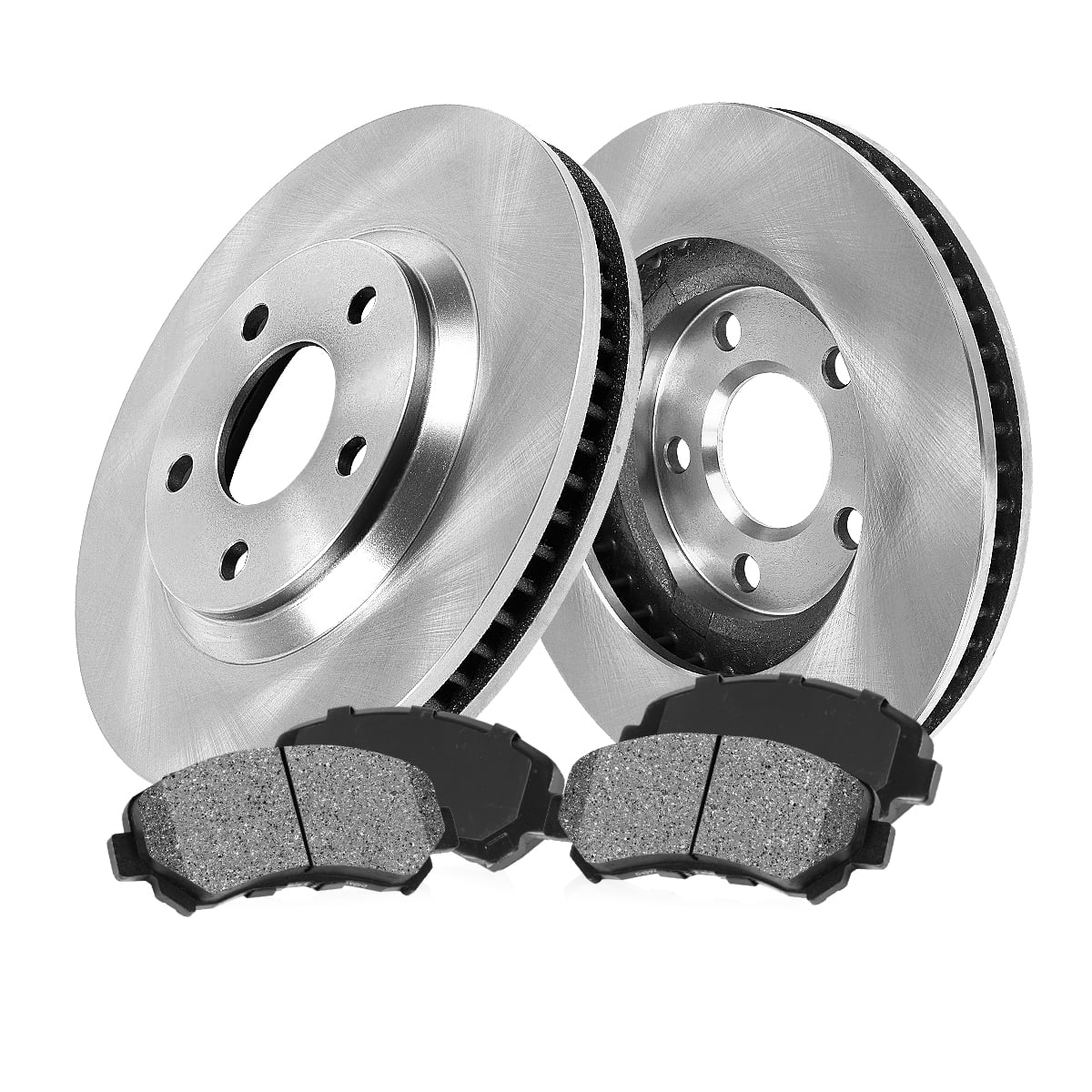 Callahan Brake Parts Brake Kit for Chevrolet Equinox 2005-2006, Pontiac Torrent 2006, Saturn Vue 2002-2007 Front Replacement Brake Rotors with Metallic Brake Pads EBYK001343