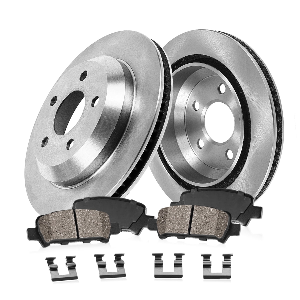 Callahan Brake Parts Brake Kit for Chevrolet Equinox 2010-2017, GMC Terrain 2010-2017 Rear Replacement Brake Rotors with Ceramic Brake Pads EBYK018655