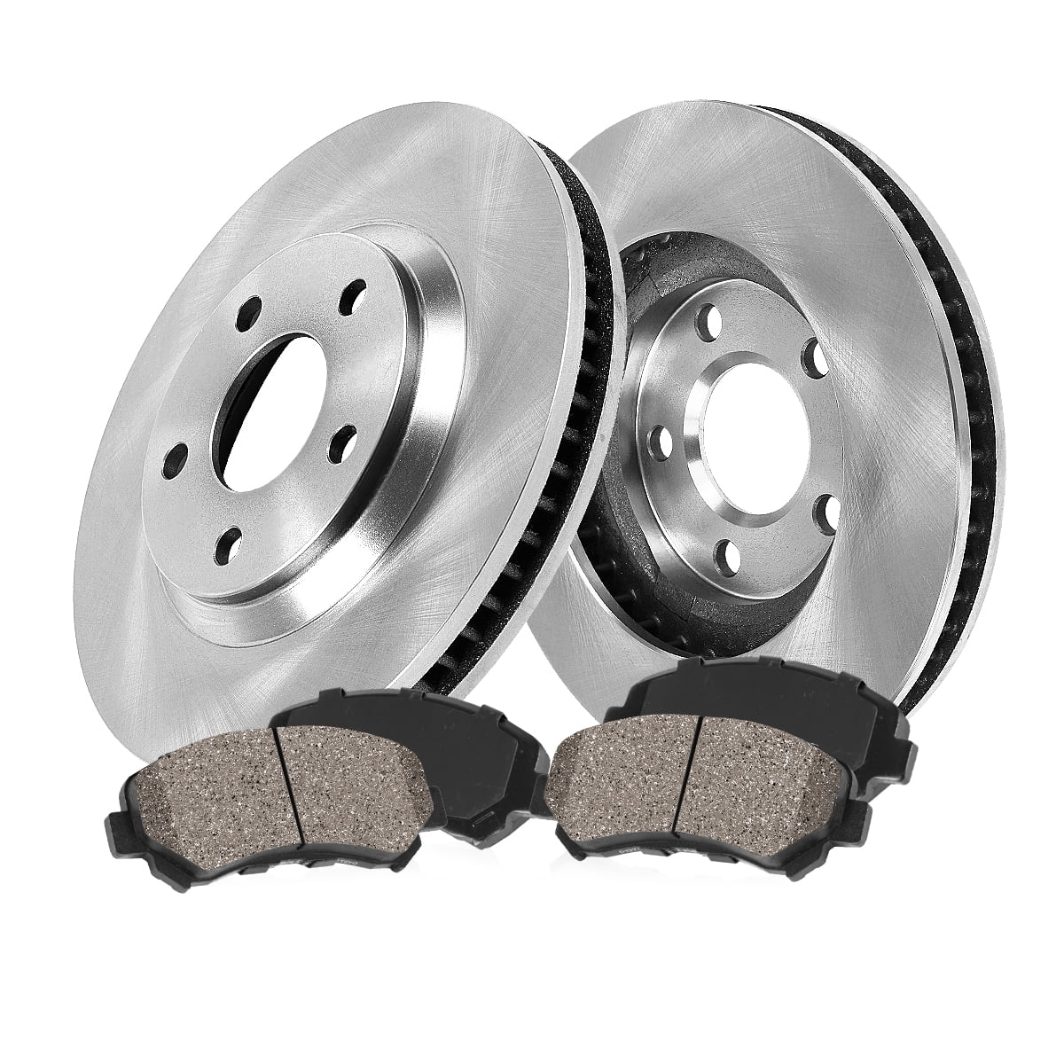 Callahan Brake Parts Brake Kit for Lexus ES300h 2013-2018, Lexus ES350 2007-2018, Toyota Avalon 2008-2018, Toyota Camry 2007-2017 Front Replacement Brake Rotors with Ceramic Brake Pads EBYK017032