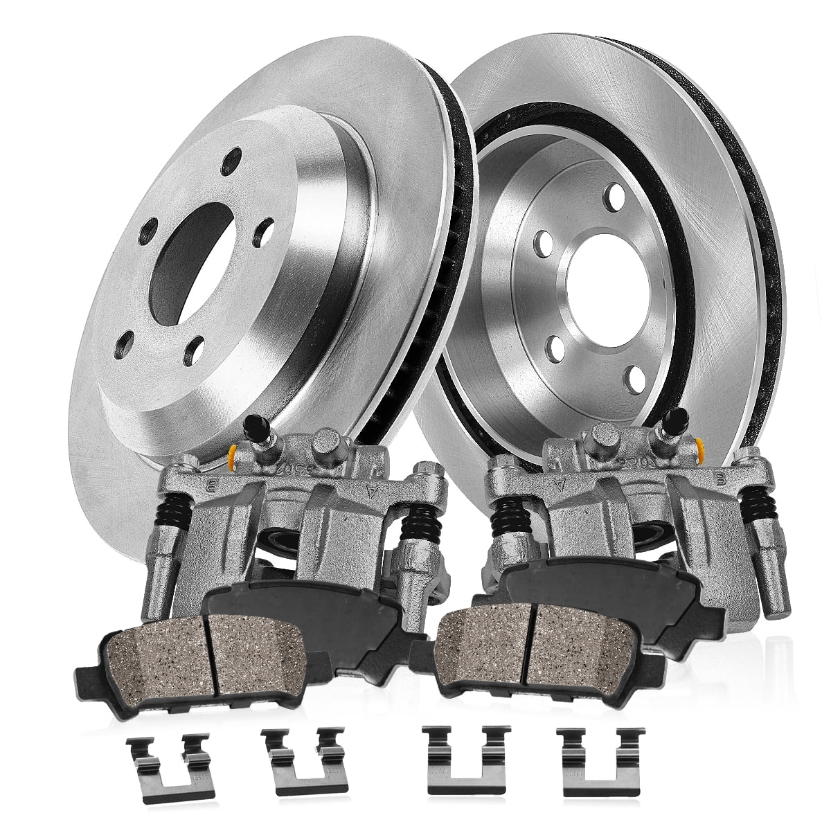 Callahan Brake Parts Kit for Chevrolet Blazer 97-05 Chevrolet S10 98-04 GMC Jimmy 97-01 GMC Sonoma 98-04 Isuzu Hombre 98-00 Oldsmobile Bravada 97-01 Rear Brake Rotors Brake Pads Calipers EBYK027155