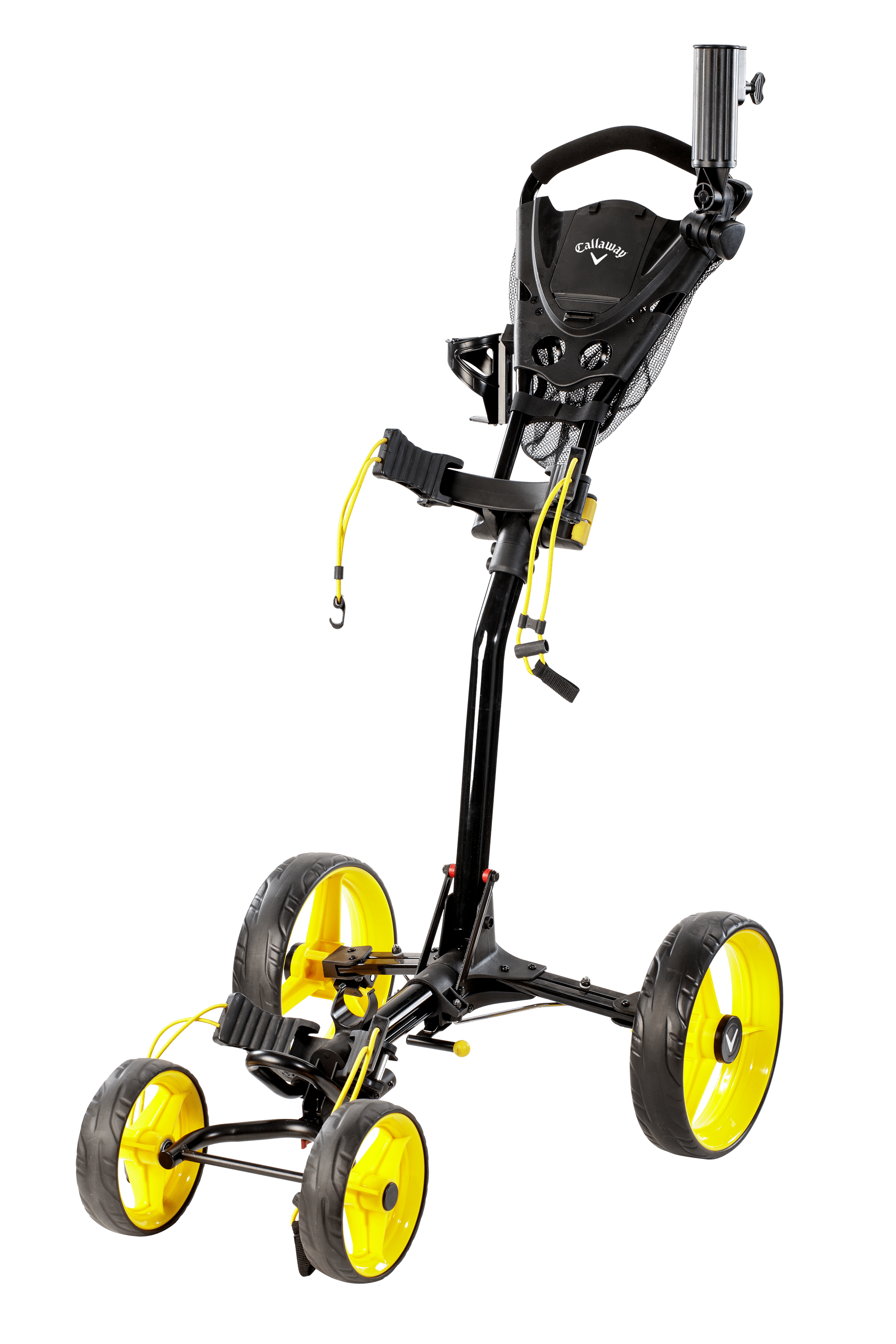 Callaway Trek Compact Push Cart, Black and Yellow, Lightweight and Portable