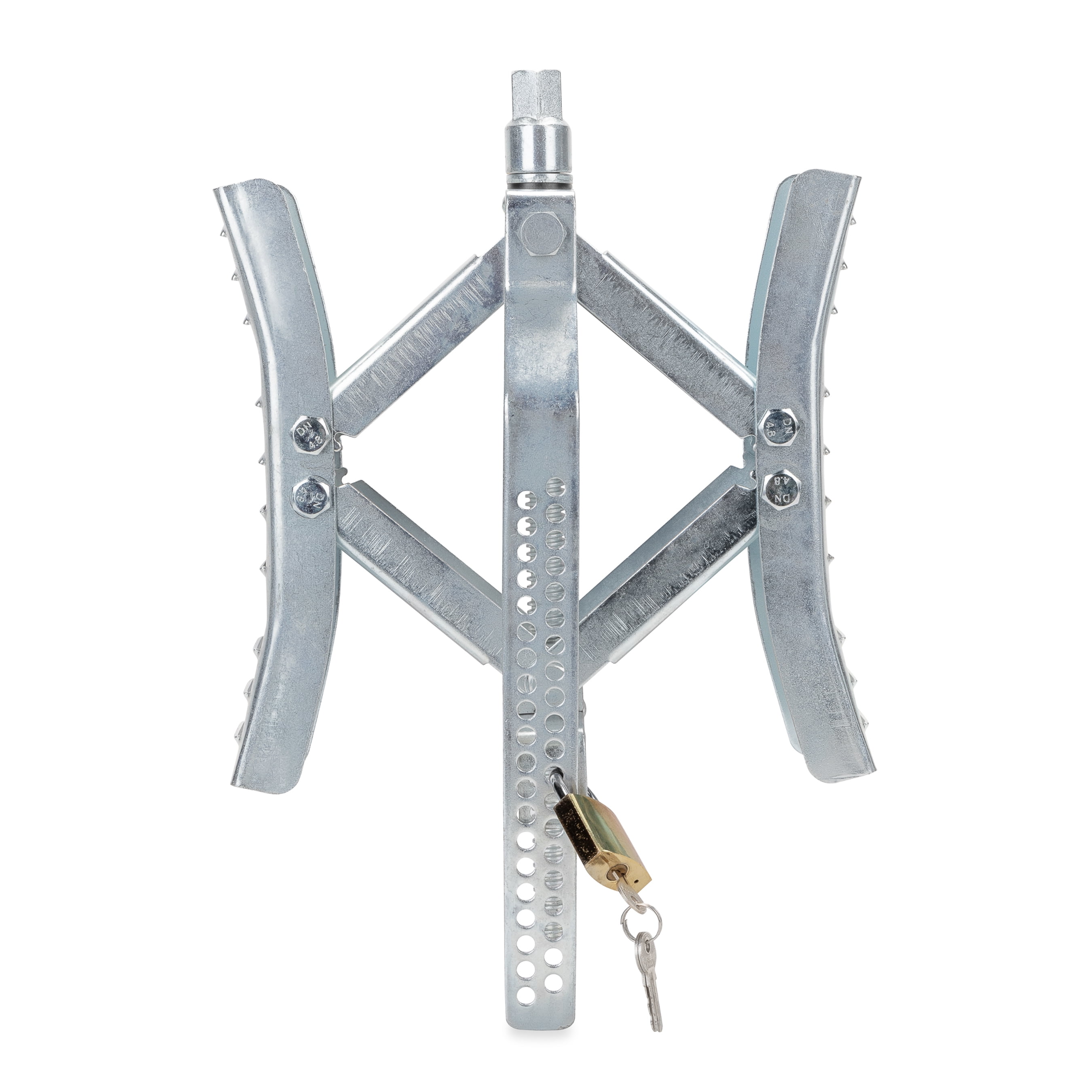 Camco EazLift - 10" Wheel Stop w/Wrench and Lock, Metal (44662)